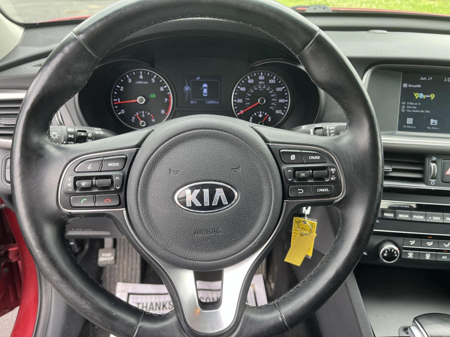 2018 Red /Black Kia Optima S (5XXGT4L37JG) with an 2.4L I4 DOHC 16V engine, 6 Speed Automatic transmission, located at 547 E. Main St., Orwell, OH, 44076, (440) 437-5893, 41.535435, -80.847855 - FRESH TRADE ALERT ---- This 2018 Kia Optima S is fuel efficient sedan with plenty of nice features. Powered by a 2.4 GDI engine and a 6 speed automatic transmission it's fuel efficient will not disappoint achieving a rating of 28 MPG combined and 34 MPG highway. On the exterior you get LED fog light - Photo#12