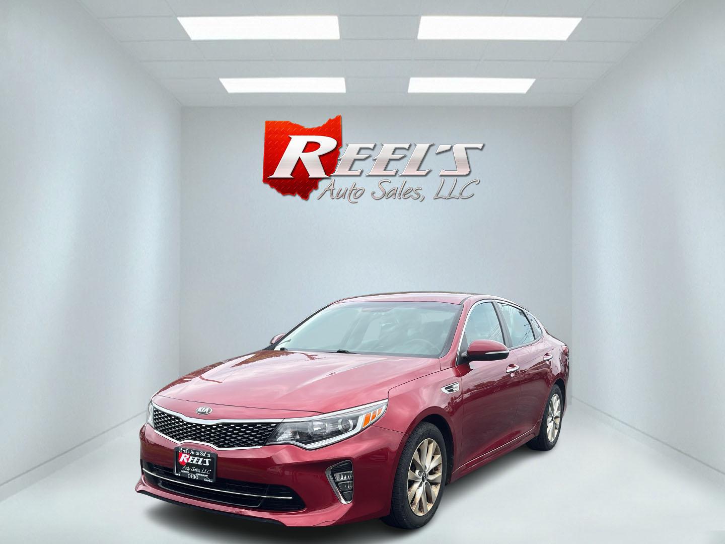 2018 Red /Black Kia Optima S (5XXGT4L37JG) with an 2.4L I4 DOHC 16V engine, 6 Speed Automatic transmission, located at 547 E. Main St., Orwell, OH, 44076, (440) 437-5893, 41.535435, -80.847855 - FRESH TRADE ALERT ---- This 2018 Kia Optima S is fuel efficient sedan with plenty of nice features. Powered by a 2.4 GDI engine and a 6 speed automatic transmission it's fuel efficient will not disappoint achieving a rating of 28 MPG combined and 34 MPG highway. On the exterior you get LED fog light - Photo#26