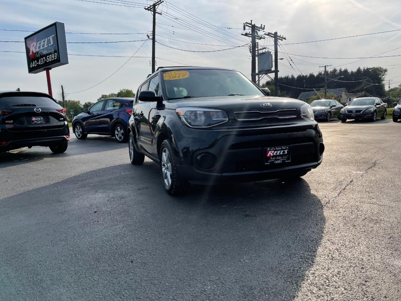 2017 Black /Black Kia Soul ! (KNDJN2A29H7) with an 1.6L I4 DOHC 16V engine, 6A transmission, located at 547 E. Main St., Orwell, OH, 44076, (440) 437-5893, 41.535435, -80.847855 - 2017 Kia Soul ---- One Owner Carfax ---- Super Good Gas Mileage ---- 6 Speed Manual ---- Fully Serviced and Recently Detailed ---- Reel's Auto Sales is located in both Chardon and Orwell Ohio. Financing available and trades welcome. Please call or text to confirm location, set an appointment or disc - Photo #0