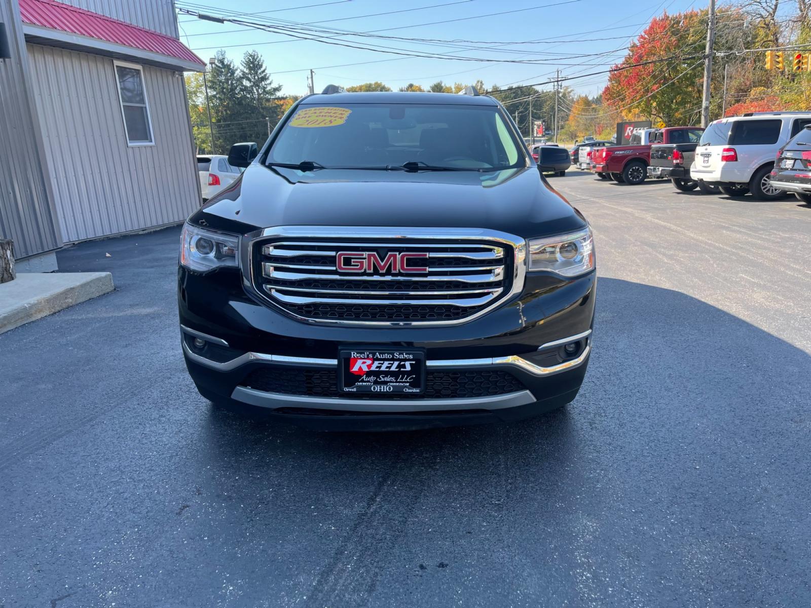 2018 Black /Black GMC Acadia SLT-1 AWD (1GKKNULS5JZ) with an 3.6L V6 DOHC 24V engine, 6A transmission, located at 11115 Chardon Rd. , Chardon, OH, 44024, (440) 214-9705, 41.580246, -81.241943 - 2018 GMC Acadia ---- One Owner Carfax ---- Heated Leather Seats ---- Second Row Captains Chairs ---- All Wheel Drive ---- Fully Serviced and Recently Detailed ---- Reel's Auto Sales is located in both Chardon and Orwell Ohio. Financing available and trades welcome. Please call or text to confirm loc - Photo #2