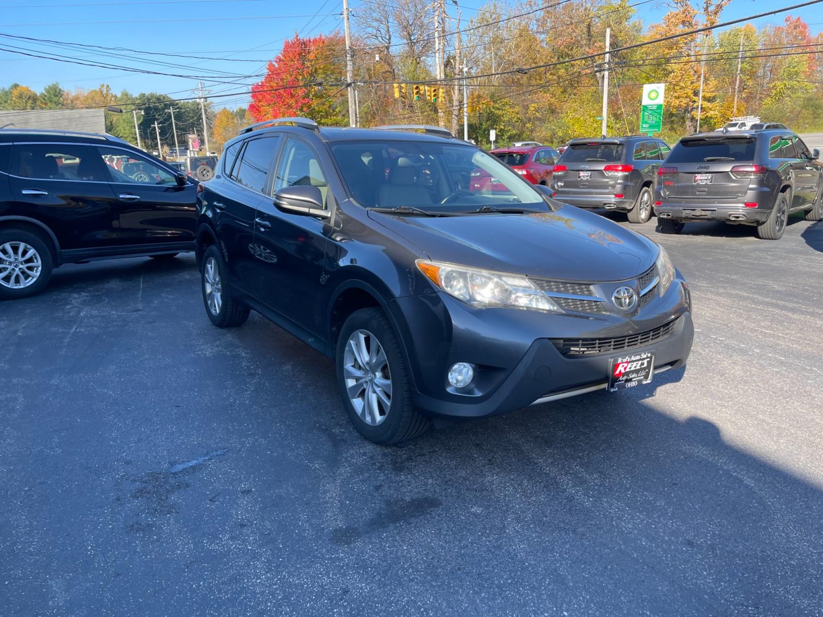 2015 Gray /Black Toyota RAV4 Limited AWD (JTMDFREV3FD) with an 2.5L I4 DOHC 16V engine, 6-Speed Automatic transmission, located at 547 E. Main St., Orwell, OH, 44076, (440) 437-5893, 41.535435, -80.847855 - This 2015 Toyota RAV4 Limited AWD is a reliable crossover SUV that offers a comfortable ride, spacious cabin, and good fuel economy. It is equipped with a 2.5-liter four-cylinder engine that delivers 176 horsepower, paired with a six-speed automatic transmission. The all-wheel-drive system provides - Photo #2