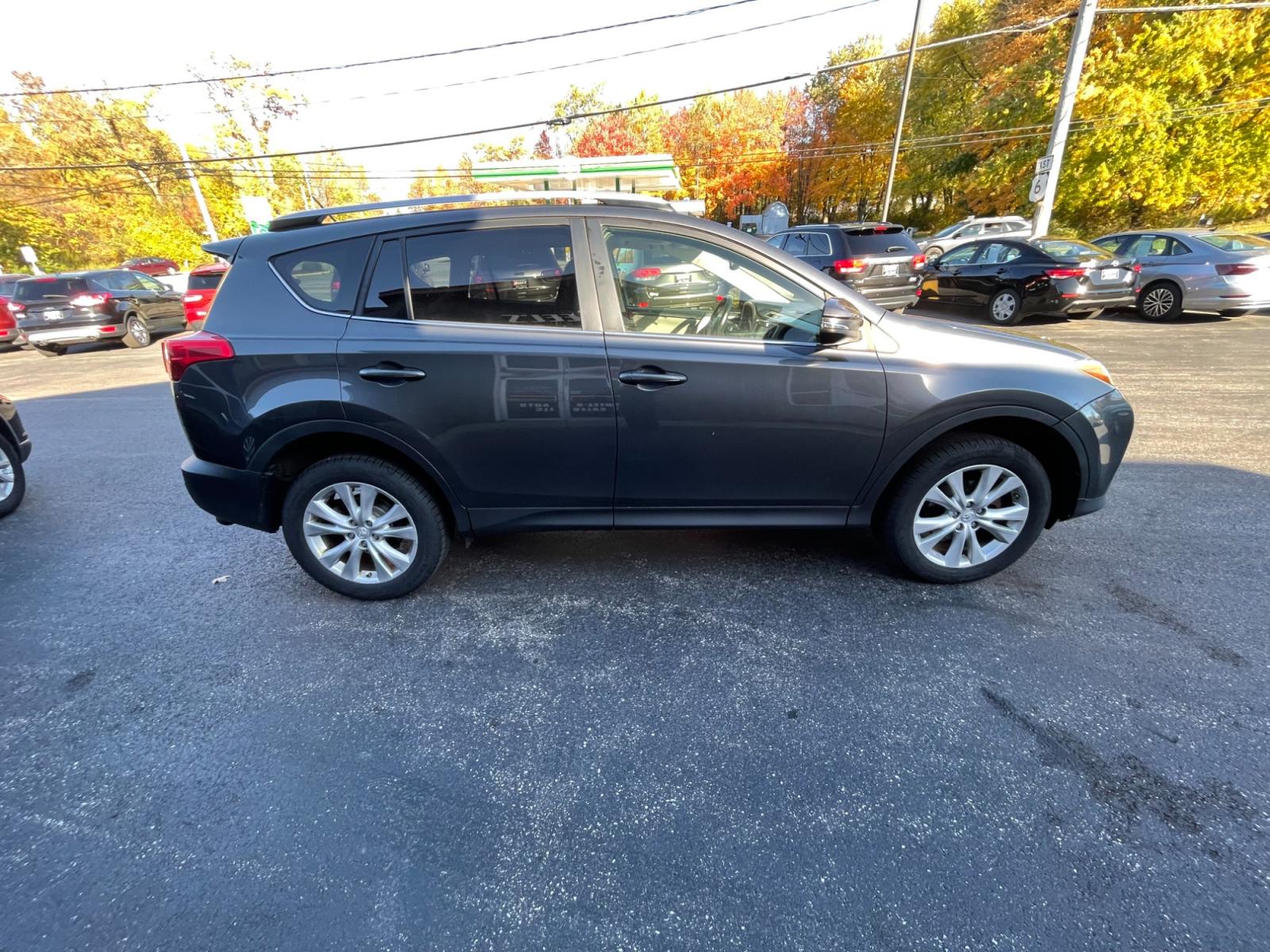 2015 Gray /Black Toyota RAV4 Limited AWD (JTMDFREV3FD) with an 2.5L I4 DOHC 16V engine, 6-Speed Automatic transmission, located at 547 E. Main St., Orwell, OH, 44076, (440) 437-5893, 41.535435, -80.847855 - This 2015 Toyota RAV4 Limited AWD is a reliable crossover SUV that offers a comfortable ride, spacious cabin, and good fuel economy. It is equipped with a 2.5-liter four-cylinder engine that delivers 176 horsepower, paired with a six-speed automatic transmission. The all-wheel-drive system provides - Photo #4