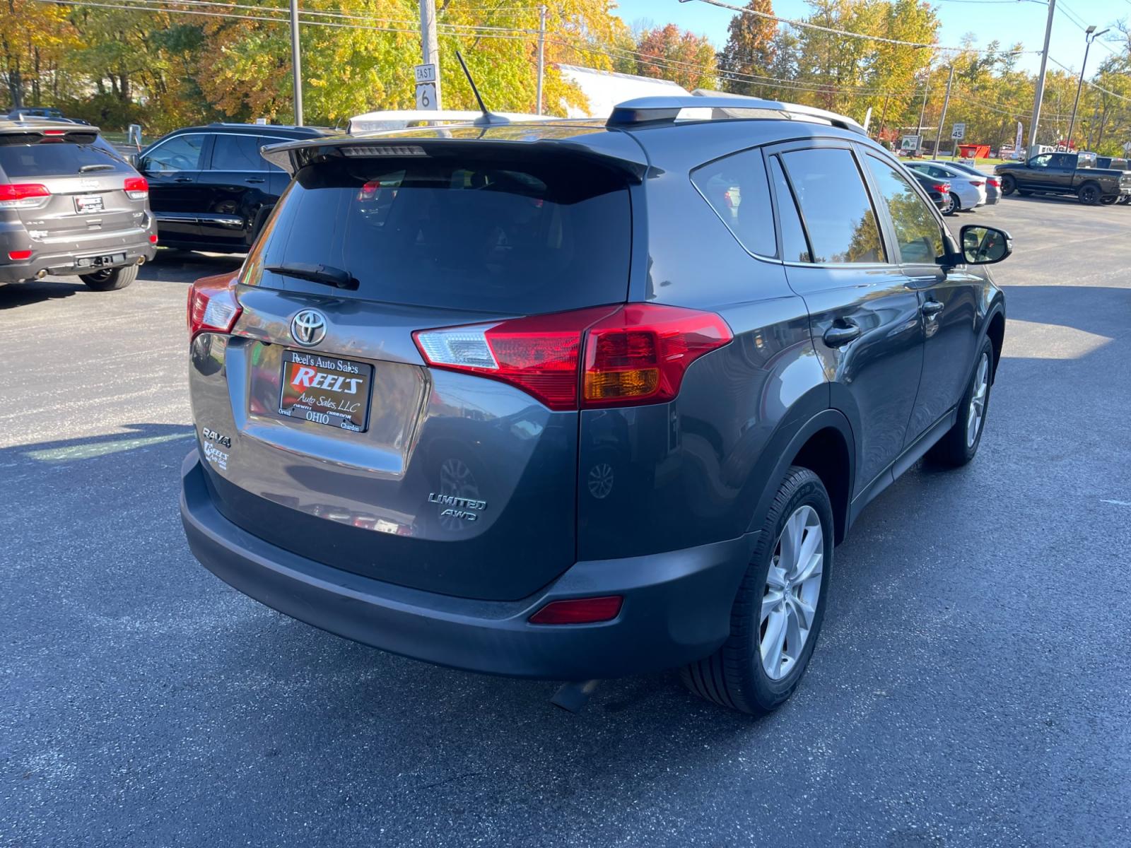 2015 Gray /Black Toyota RAV4 Limited AWD (JTMDFREV3FD) with an 2.5L I4 DOHC 16V engine, 6-Speed Automatic transmission, located at 547 E. Main St., Orwell, OH, 44076, (440) 437-5893, 41.535435, -80.847855 - This 2015 Toyota RAV4 Limited AWD is a reliable crossover SUV that offers a comfortable ride, spacious cabin, and good fuel economy. It is equipped with a 2.5-liter four-cylinder engine that delivers 176 horsepower, paired with a six-speed automatic transmission. The all-wheel-drive system provides - Photo #6