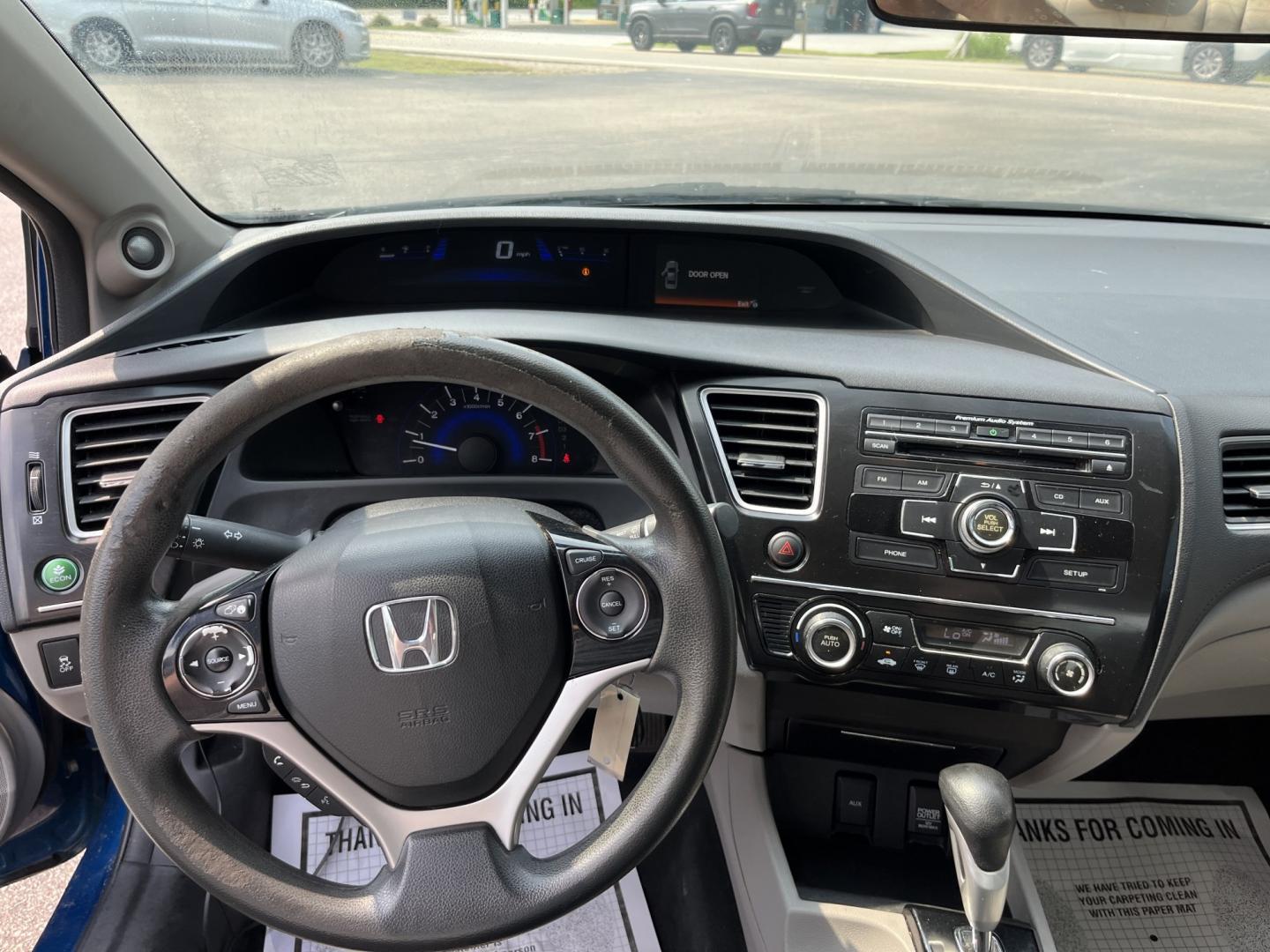 2013 Blue /Gray Honda Civic EX Coupe 5-Speed AT (2HGFG3B87DH) with an 1.8L I4 SOHC 16V engine, Automatic transmission, located at 11115 Chardon Rd. , Chardon, OH, 44024, (440) 214-9705, 41.580246, -81.241943- Photo#19