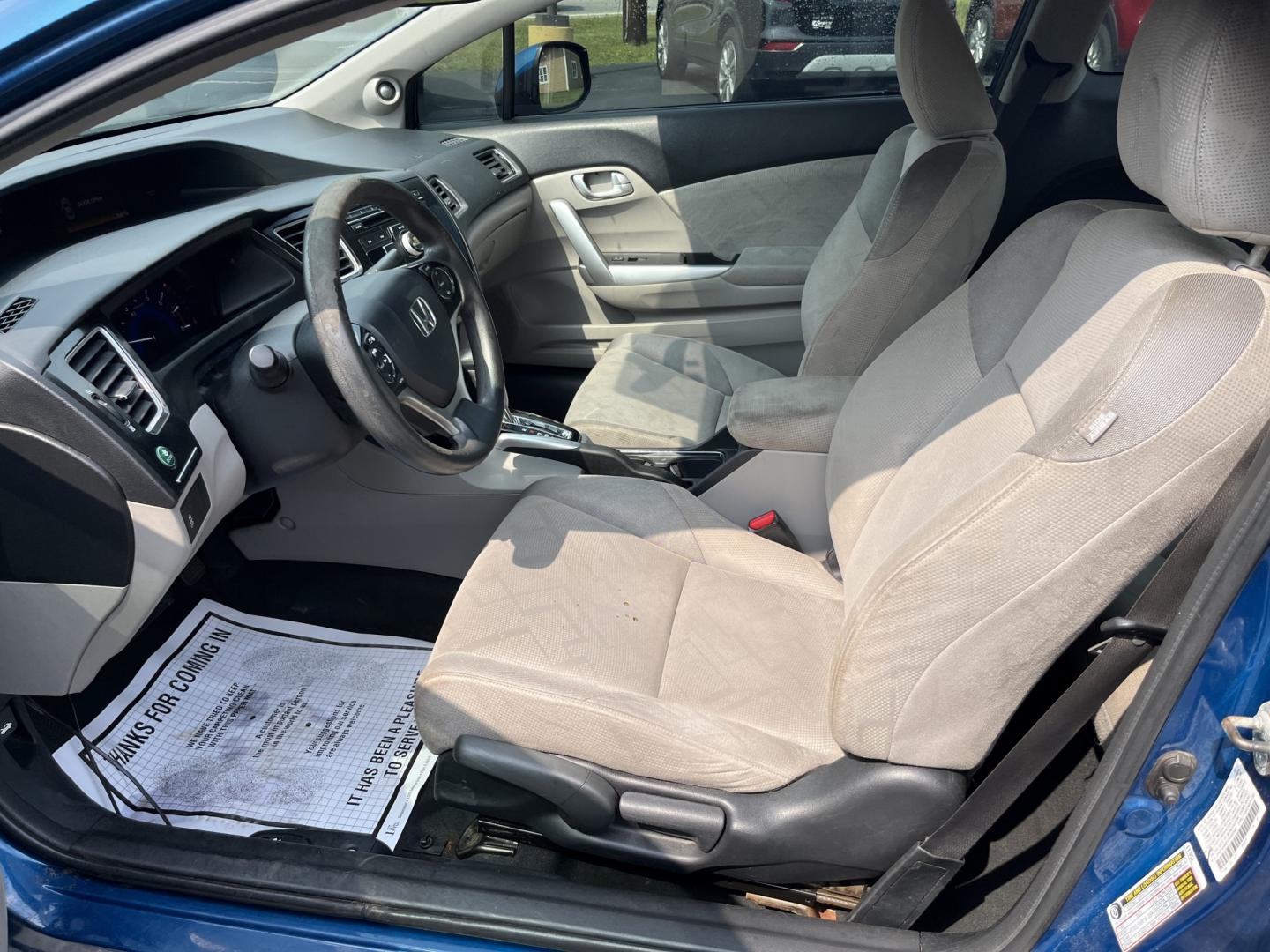 2013 Blue /Gray Honda Civic EX Coupe 5-Speed AT (2HGFG3B87DH) with an 1.8L I4 SOHC 16V engine, Automatic transmission, located at 11115 Chardon Rd. , Chardon, OH, 44024, (440) 214-9705, 41.580246, -81.241943- Photo#17