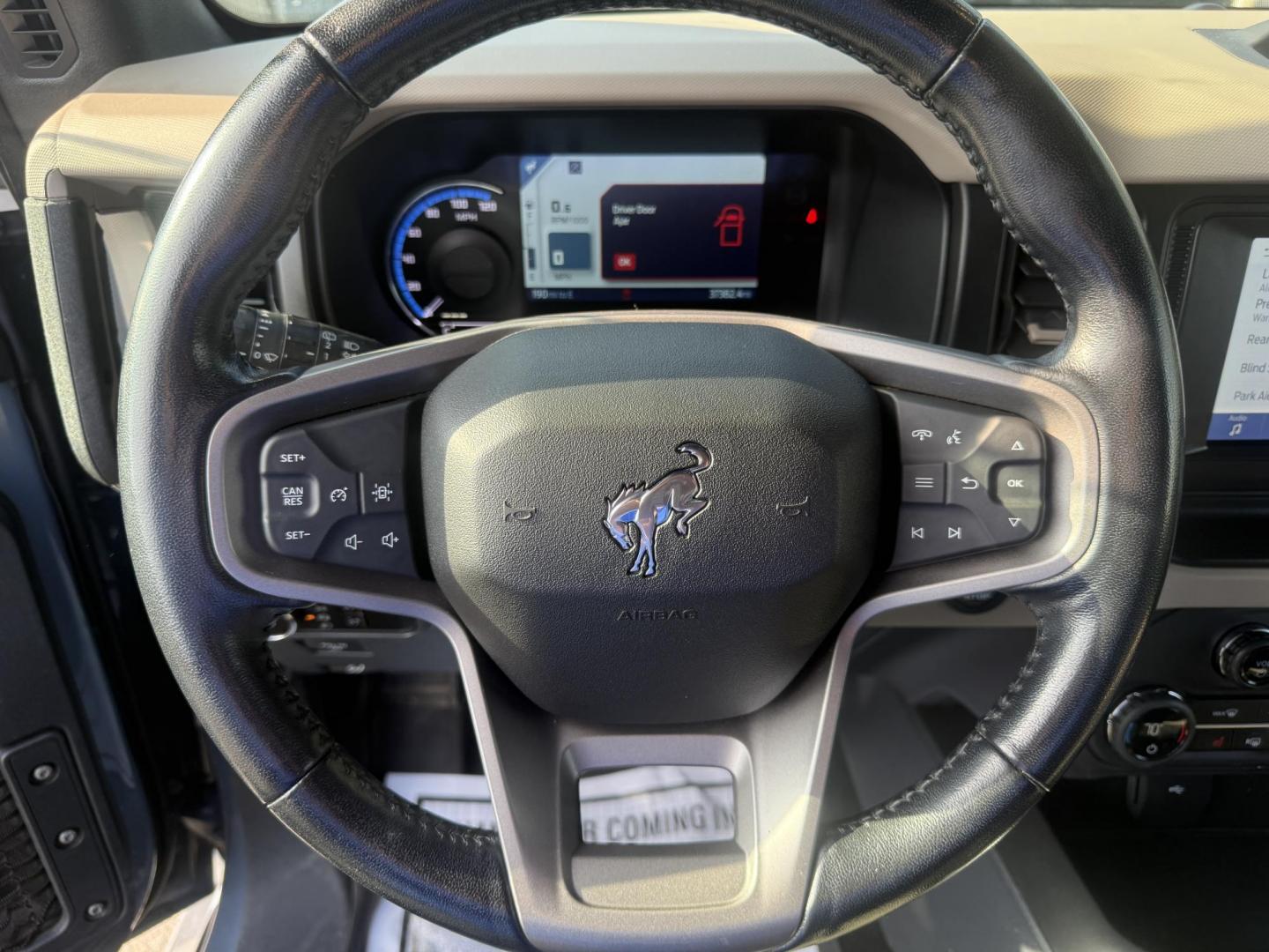 2023 Blue /Tan Ford Bronco Big Bend 4-Door (1FMEE5BP3PL) with an 2.7L V6 DOHC 24V TWIN TURBO engine, Automatic transmission, located at 547 E. Main St., Orwell, OH, 44076, (440) 437-5893, 41.535435, -80.847855 - 2023 Ford Bronco Big Bend – Adventure-Ready with 2.7L Twin-Turbo Power and Fresh Off-Road Tires! This 2023 Ford Bronco Big Bend is a clean, capable 4-door ready to take on trails, sand, snow, or daily drives! Powered by the strong 2.7L Twin-Turbo EcoBoost V6 engine paired with a smooth 10-speed a - Photo#13