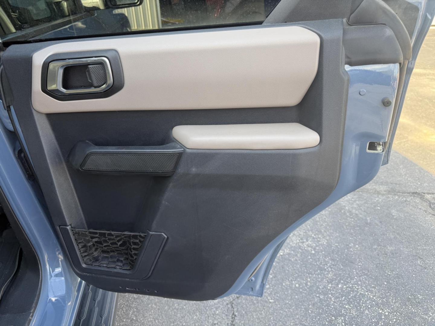 2023 Blue /Tan Ford Bronco Big Bend 4-Door (1FMEE5BP3PL) with an 2.7L V6 DOHC 24V TWIN TURBO engine, Automatic transmission, located at 547 E. Main St., Orwell, OH, 44076, (440) 437-5893, 41.535435, -80.847855 - 2023 Ford Bronco Big Bend – Adventure-Ready with 2.7L Twin-Turbo Power and Fresh Off-Road Tires! This 2023 Ford Bronco Big Bend is a clean, capable 4-door ready to take on trails, sand, snow, or daily drives! Powered by the strong 2.7L Twin-Turbo EcoBoost V6 engine paired with a smooth 10-speed a - Photo#42