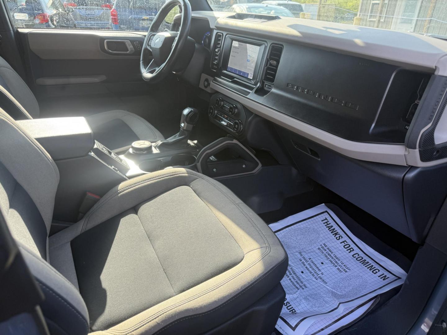 2023 Blue /Tan Ford Bronco Big Bend 4-Door (1FMEE5BP3PL) with an 2.7L V6 DOHC 24V TWIN TURBO engine, Automatic transmission, located at 547 E. Main St., Orwell, OH, 44076, (440) 437-5893, 41.535435, -80.847855 - 2023 Ford Bronco Big Bend – Adventure-Ready with 2.7L Twin-Turbo Power and Fresh Off-Road Tires! This 2023 Ford Bronco Big Bend is a clean, capable 4-door ready to take on trails, sand, snow, or daily drives! Powered by the strong 2.7L Twin-Turbo EcoBoost V6 engine paired with a smooth 10-speed a - Photo#43