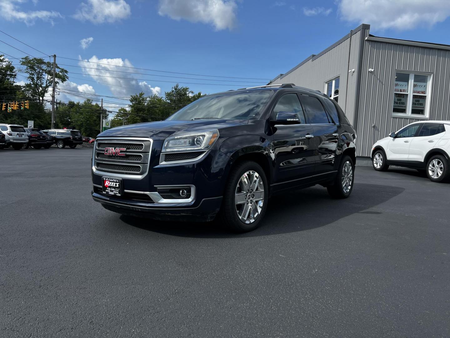 2017 Blue /Black GMC Acadia SLT-2 AWD (1GKKVSKD4HJ) with an 3.6L V6 DOHC 24V engine, 6-Speed Automatic transmission, located at 547 E. Main St., Orwell, OH, 44076, (440) 437-5893, 41.535435, -80.847855 - This 2017 GMC Acadia Limited SLT-2 AWD is a well-equipped midsize SUV offering a blend of comfort, performance, and advanced features. It boasts a powerful 3.6-liter V6 engine producing 281 horsepower, paired with a 6-speed automatic transmission and all-wheel drive. The vehicle offers a luxurious i - Photo#0