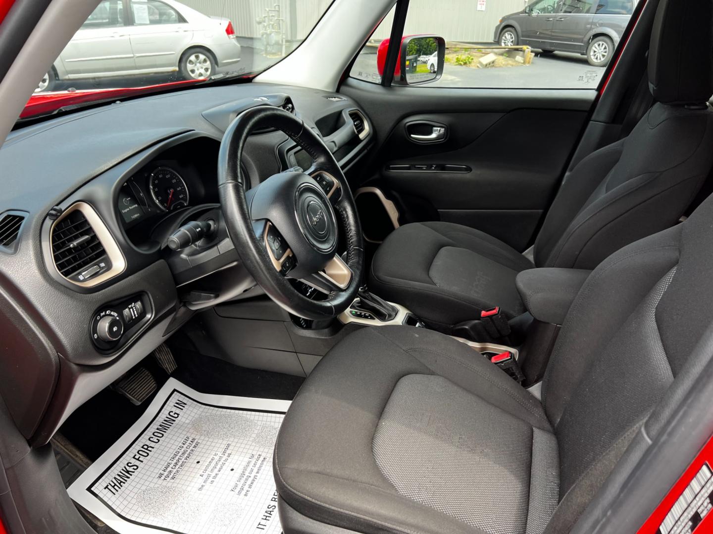 2017 Red /Black Jeep Renegade Latitude 4WD (ZACCJBBB8HP) with an 2.4L I4 DOHC 16V engine, 9-Speed Automatic transmission, located at 547 E. Main St., Orwell, OH, 44076, (440) 437-5893, 41.535435, -80.847855 - Photo#14