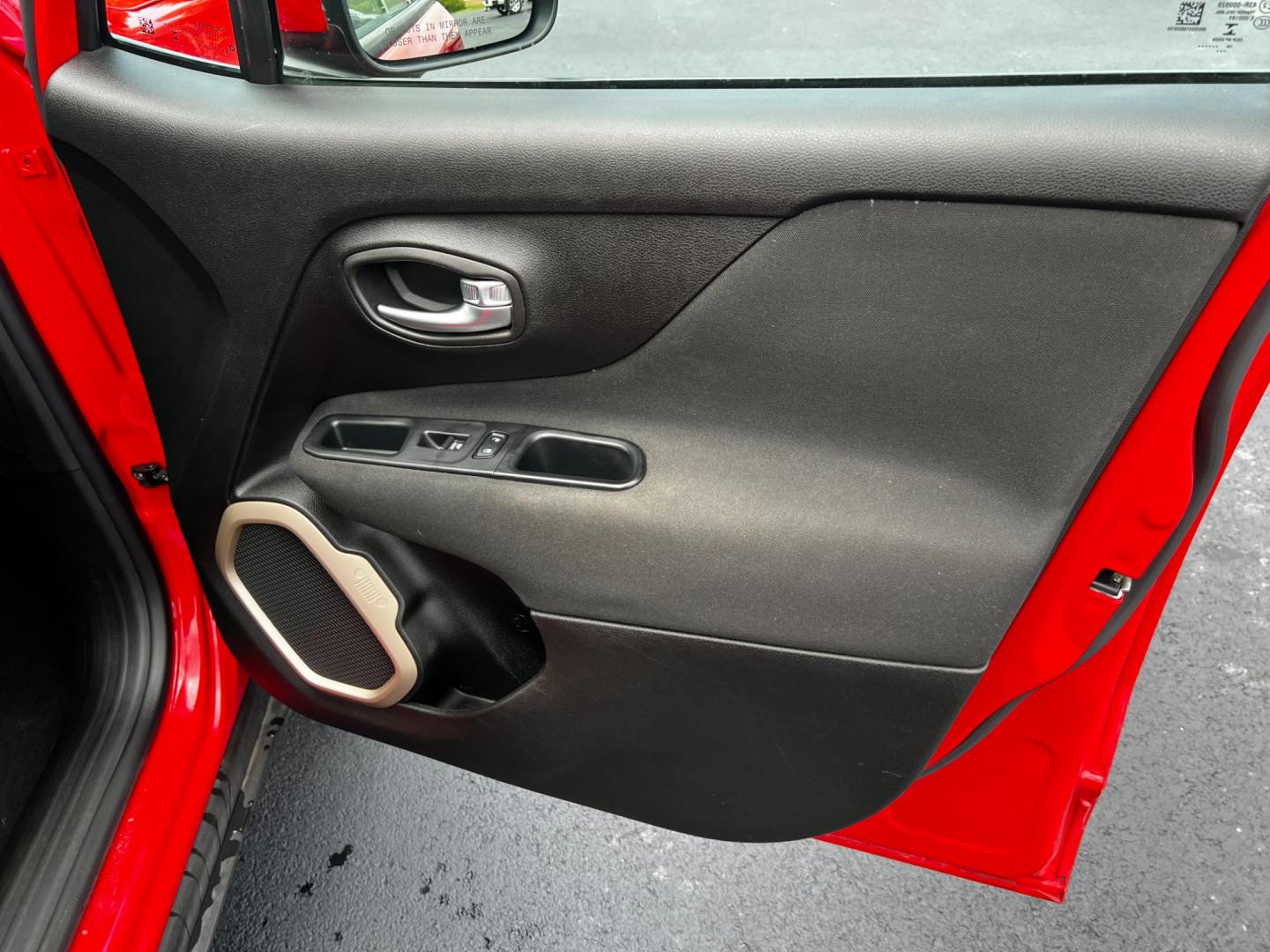 2017 Red /Black Jeep Renegade Latitude 4WD (ZACCJBBB8HP) with an 2.4L I4 DOHC 16V engine, 9-Speed Automatic transmission, located at 547 E. Main St., Orwell, OH, 44076, (440) 437-5893, 41.535435, -80.847855 - Photo#37