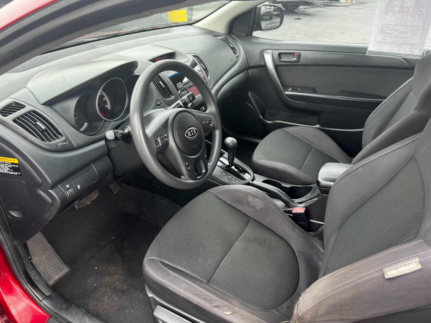 2010 Red /Black Kia Forte Koup EX (KNAFU6A29A5) with an 2.0L I4 DOHC 16V engine, 4 Speed Auto transmission, located at 547 E. Main St., Orwell, OH, 44076, (440) 437-5893, 41.535435, -80.847855 - Photo#14