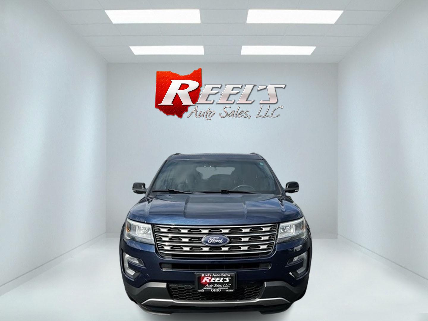2017 Blue /Black Ford Explorer XLT 4WD (1FM5K8DH4HG) with an 2.3L I4 DOHC 16V Turbo engine, 6 Speed Auto transmission, located at 547 E. Main St., Orwell, OH, 44076, (440) 437-5893, 41.535435, -80.847855 - This 2017 Ford Explorer XLT 4WD is a capable and efficient midsize SUV. It's powered by a 2.3-liter turbocharged EcoBoost four-cylinder engine, paired with a 6-speed automatic transmission. This powertrain offers a balance of performance and efficiency, achieving 25 MPG on the highway while still pr - Photo#1
