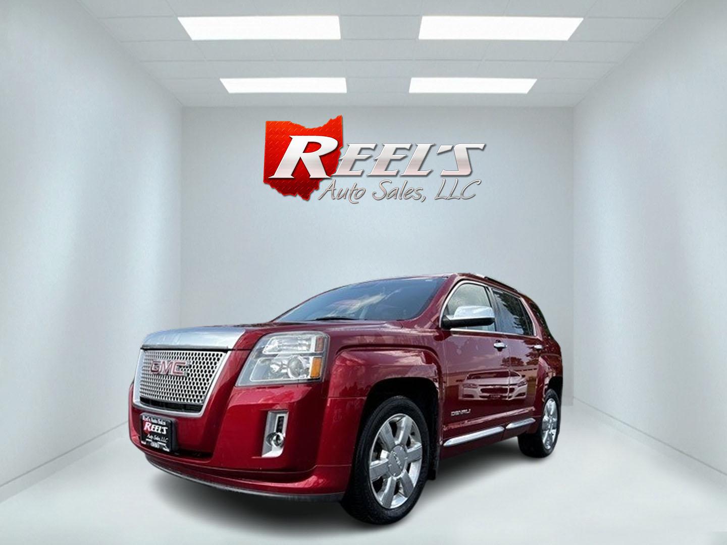 2015 Red /Black GMC Terrain Denali AWD (2GKFLZE37F6) with an 3.6L V6 DOHC 24V engine, 6-Speed Automatic transmission, located at 547 E. Main St., Orwell, OH, 44076, (440) 437-5893, 41.535435, -80.847855 - This One Owner 2015 GMC Terrain Denali AWD is a well-equipped compact SUV featuring a powerful 3.6L V6 engine producing 301 horsepower, paired with a 6-speed automatic transmission. This luxury trim offers leather interior, power front seats with heating, and a 9-speaker 250-watt Pioneer sound syste - Photo#0