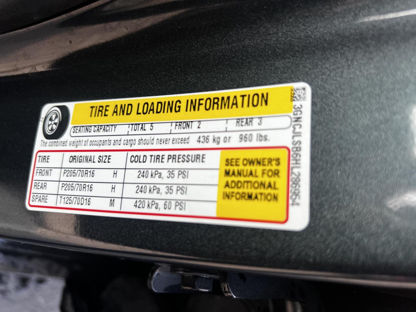2017 Gray /Black Chevrolet Trax LT FWD (3GNCJLSB6HL) with an 1.4L I4 DOHC 16V TURBO engine, 6A transmission, located at 11115 Chardon Rd. , Chardon, OH, 44024, (440) 214-9705, 41.580246, -81.241943 - Photo#18