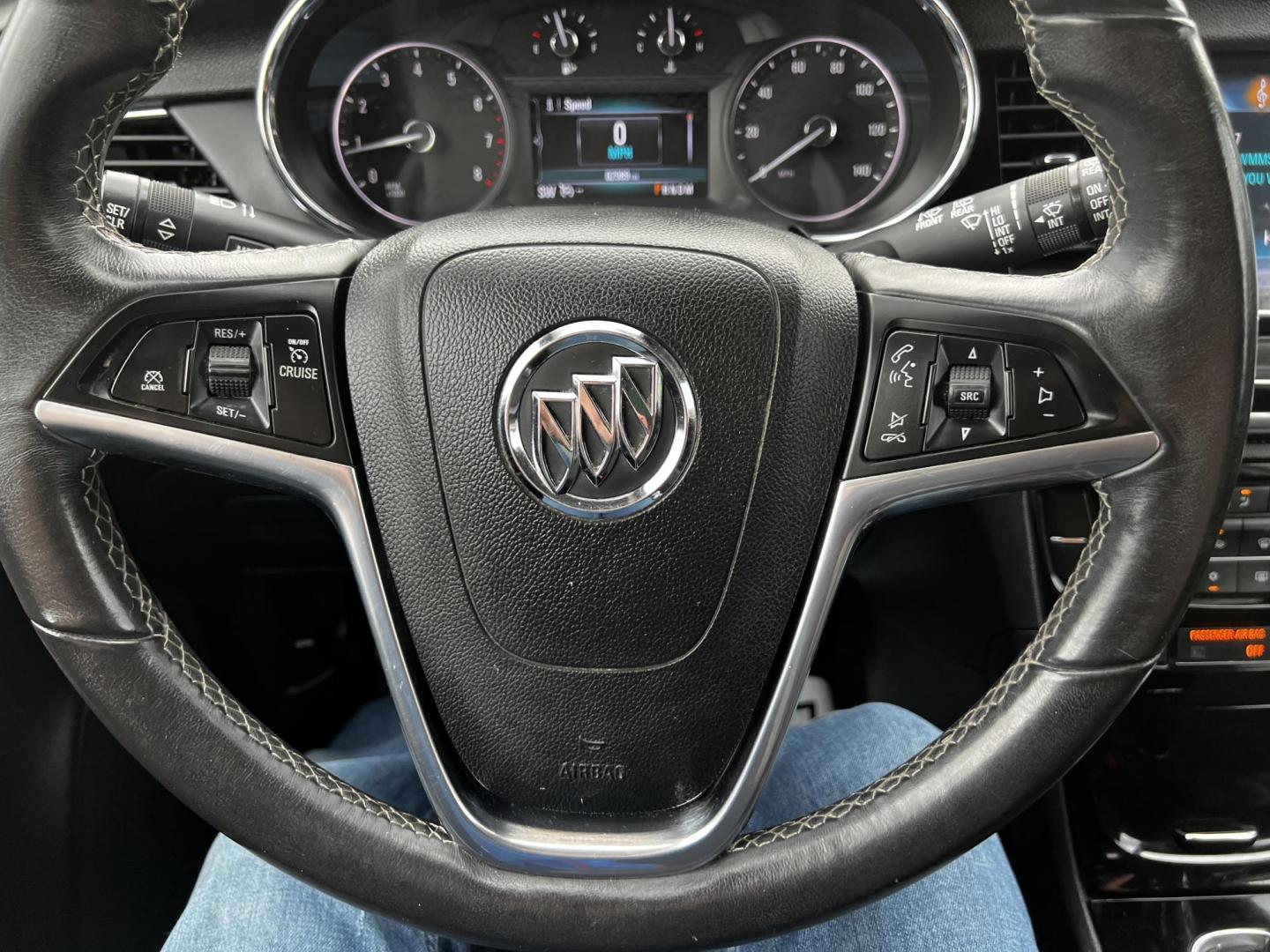 2017 White /Black Buick Encore Preferred FWD (KL4CJASB9HB) with an 1.4L I4 DOHC 16V TURBO engine, 6A transmission, located at 11115 Chardon Rd. , Chardon, OH, 44024, (440) 214-9705, 41.580246, -81.241943 - This 2017 Buick Encore Preferred FWD is a compact SUV fitted with a 1.4-liter Turbocharged I4 EcoTec engine and a 6-speed automatic transmission, offering practicality and efficiency with 33 MPG highway. It features modern conveniences such as a 8-inch touchscreen, Apple CarPlay, Android Auto, heate - Photo#24