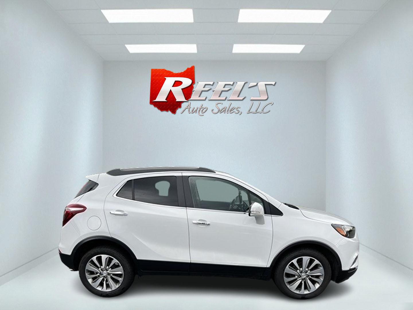 2017 White /Black Buick Encore Preferred FWD (KL4CJASB9HB) with an 1.4L I4 DOHC 16V TURBO engine, 6A transmission, located at 11115 Chardon Rd. , Chardon, OH, 44024, (440) 214-9705, 41.580246, -81.241943 - This 2017 Buick Encore Preferred FWD is a compact SUV fitted with a 1.4-liter Turbocharged I4 EcoTec engine and a 6-speed automatic transmission, offering practicality and efficiency with 33 MPG highway. It features modern conveniences such as a 8-inch touchscreen, Apple CarPlay, Android Auto, heate - Photo#4
