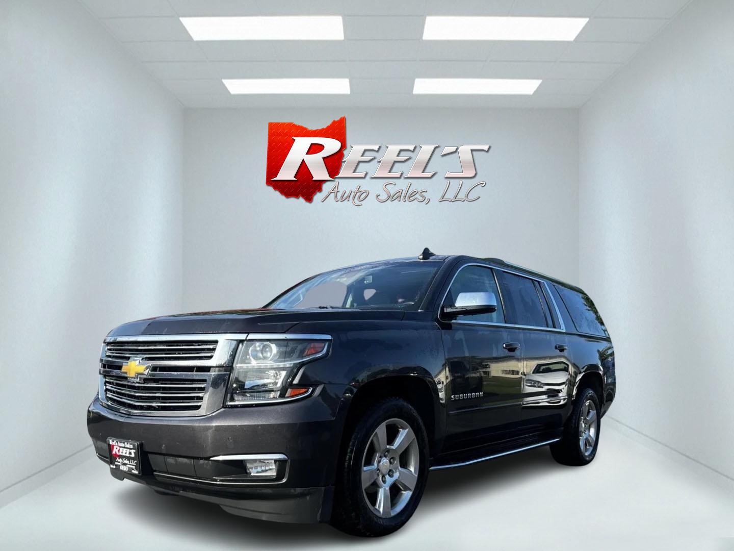 2017 Gray /Black Chevrolet Suburban Premier 4WD (1GNSKJKCXHR) with an 5.3L V8 OHV 16V engine, 6-Speed Automatic transmission, located at 547 E. Main St., Orwell, OH, 44076, (440) 437-5893, 41.535435, -80.847855 - Photo#0