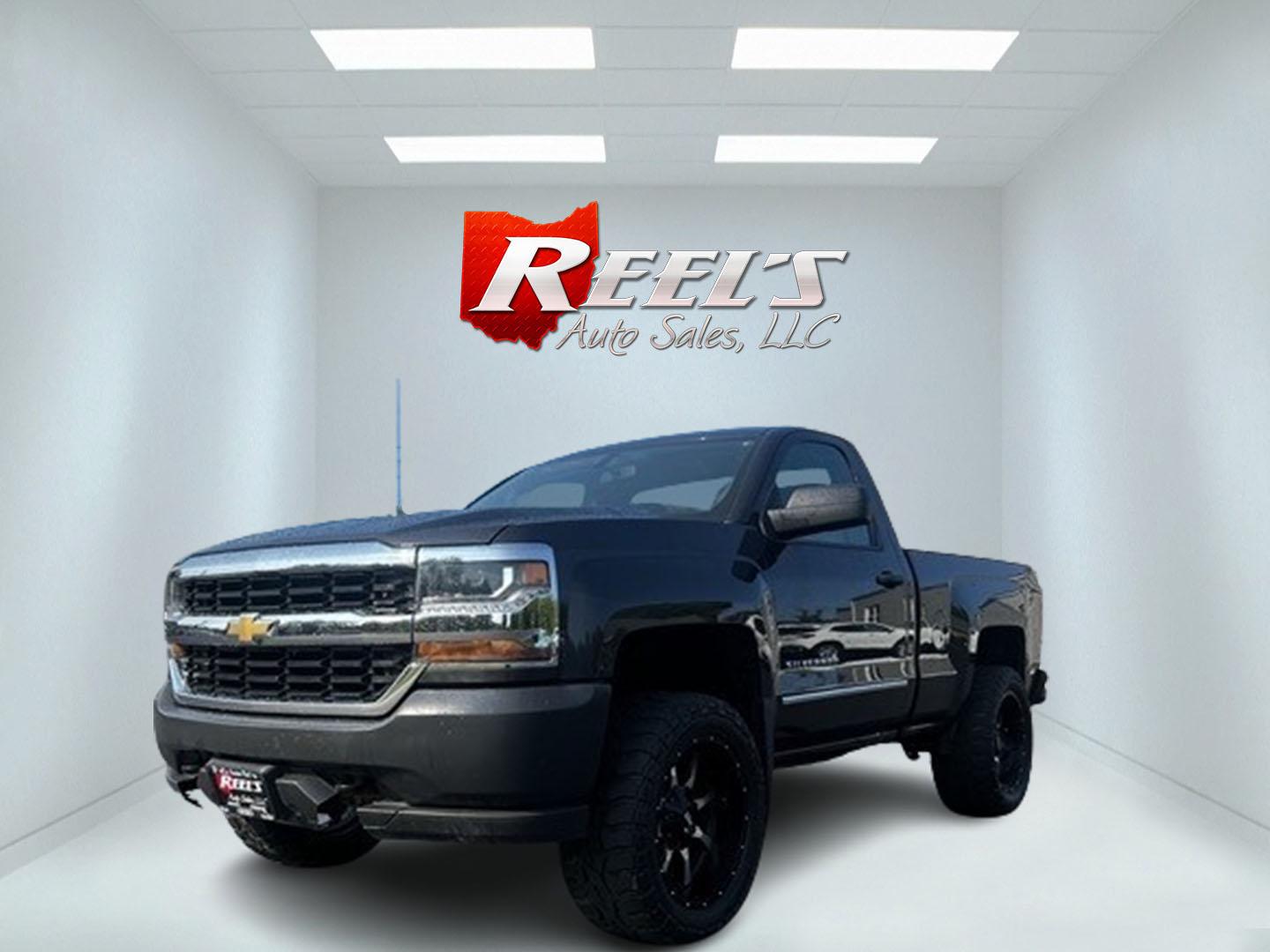 2016 Black /Gray Chevrolet Silverado 1500 Work Truck Short Box 4WD (1GCNKNEC3GZ) with an 5.3L V8 engine, 6A transmission, located at 11115 Chardon Rd. , Chardon, OH, 44024, (440) 214-9705, 41.580246, -81.241943 - Photo#0