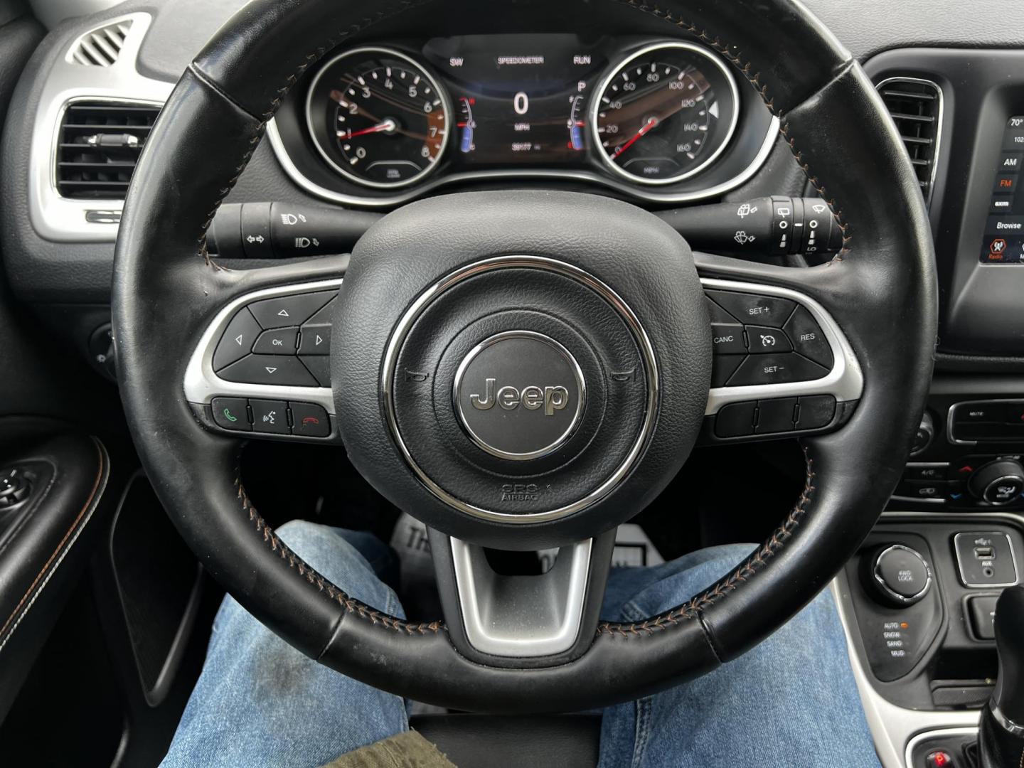 2021 Green /Black Jeep Compass Latitude 4WD (3C4NJDBB8MT) with an 2.4L I4 DOHC 16V engine, 9 Speed Automatic transmission, located at 547 E. Main St., Orwell, OH, 44076, (440) 437-5893, 41.535435, -80.847855 - Photo#8