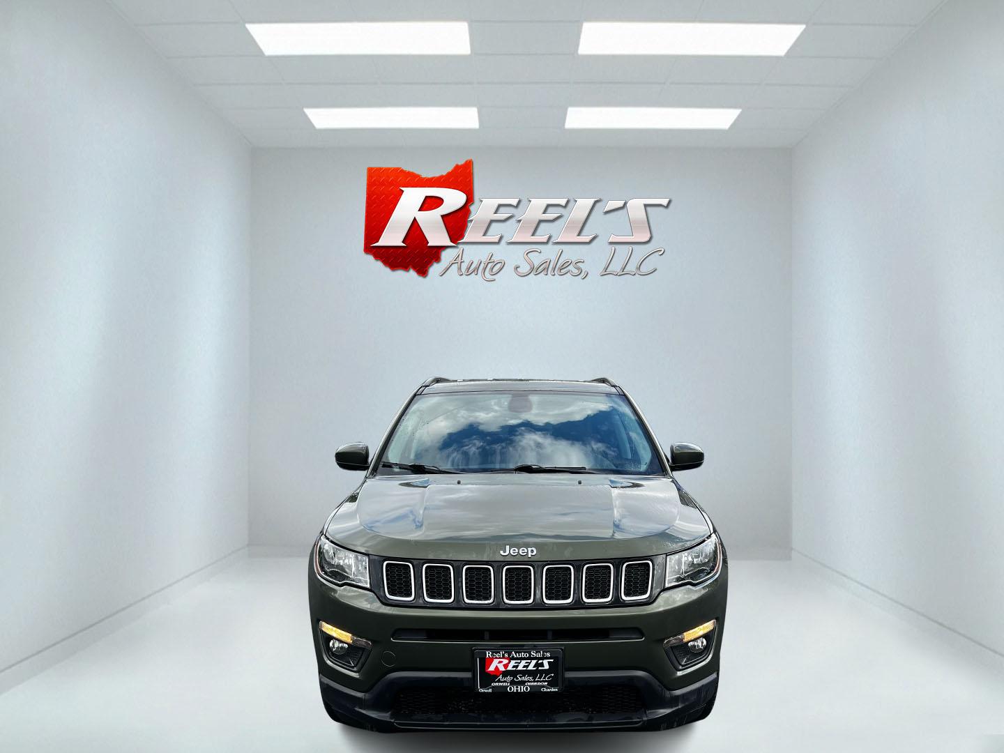2021 Green /Black Jeep Compass Latitude 4WD (3C4NJDBB8MT) with an 2.4L I4 DOHC 16V engine, 9 Speed Automatic transmission, located at 547 E. Main St., Orwell, OH, 44076, (440) 437-5893, 41.535435, -80.847855 - Photo#1