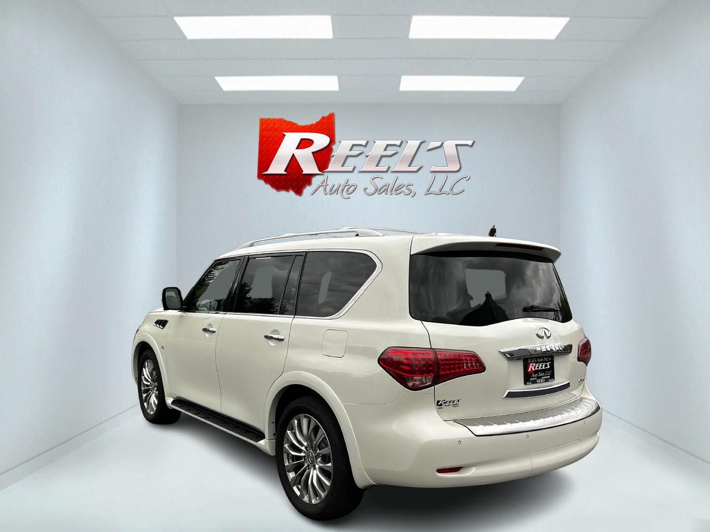 2017 White /Tan Infiniti QX80 Base 4WD (JN8AZ2NE3H9) with an 5.6L V8 DOHC 32V engine, 7A transmission, located at 11115 Chardon Rd. , Chardon, OH, 44024, (440) 214-9705, 41.580246, -81.241943 - Photo#7