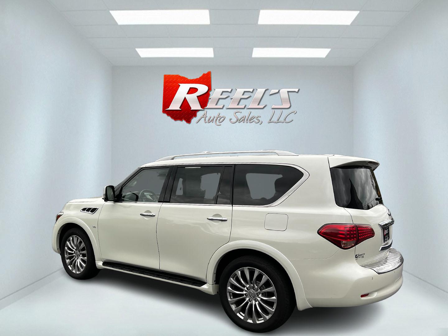 2017 White /Tan Infiniti QX80 Base 4WD (JN8AZ2NE3H9) with an 5.6L V8 DOHC 32V engine, 7A transmission, located at 11115 Chardon Rd. , Chardon, OH, 44024, (440) 214-9705, 41.580246, -81.241943 - Photo#8