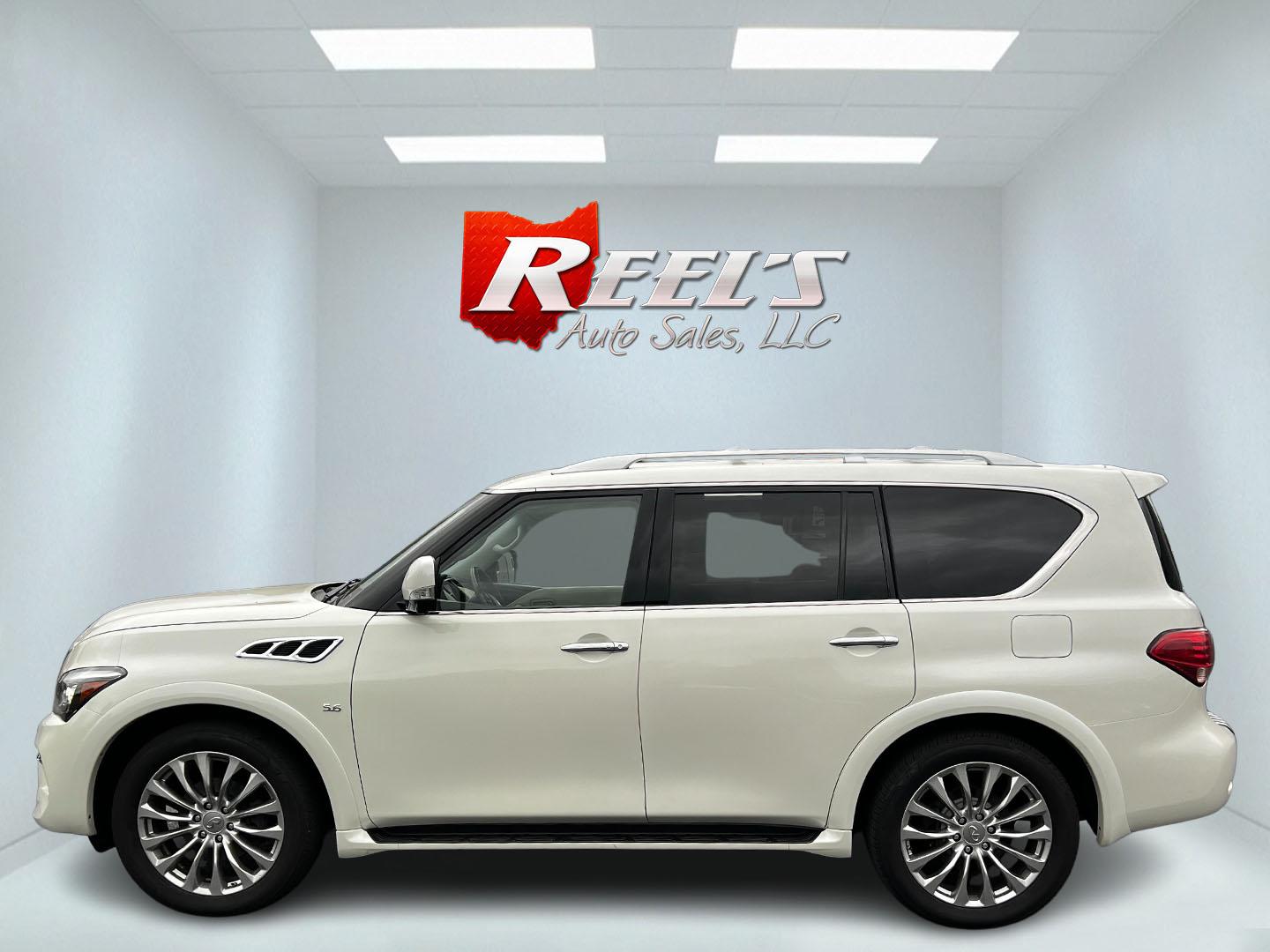 2017 White /Tan Infiniti QX80 Base 4WD (JN8AZ2NE3H9) with an 5.6L V8 DOHC 32V engine, 7A transmission, located at 11115 Chardon Rd. , Chardon, OH, 44024, (440) 214-9705, 41.580246, -81.241943 - Photo#9