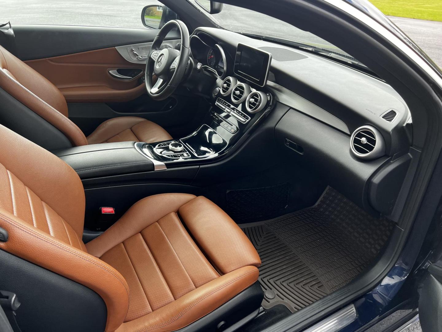 2017 Blue /Brown Mercedes-Benz C-Class C300 4MATIC Coupe (WDDWJ4KB8HF) with an 2.0L I4 DOHC 16V TURBO engine, 7A transmission, located at 11115 Chardon Rd. , Chardon, OH, 44024, (440) 214-9705, 41.580246, -81.241943 - Photo#39