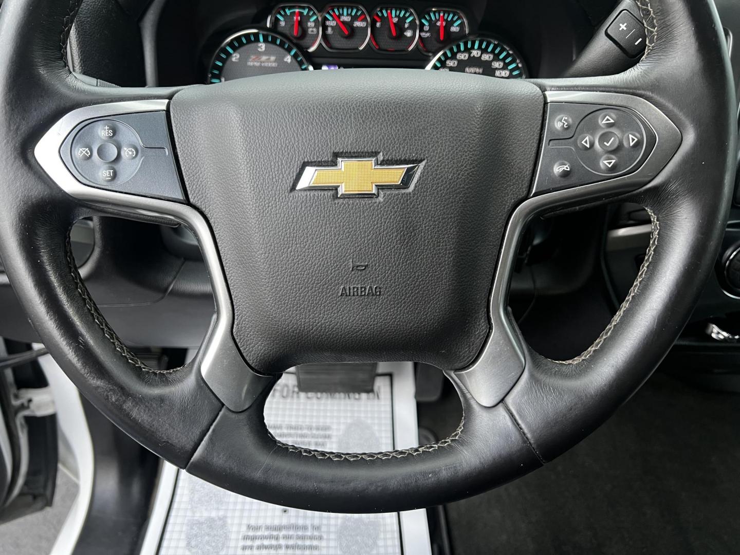 2016 White /Black Chevrolet Silverado 1500 LT Z71 Double Cab 4WD (1GCVKRECXGZ) with an 5.3L V8 OHV 16V engine, 6 Speed Auto transmission, located at 11115 Chardon Rd. , Chardon, OH, 44024, (440) 214-9705, 41.580246, -81.241943 - This 2016 Chevrolet Silverado LT Z71 Double Cab 4WD is a robust and versatile pickup truck, powered by a 5.3-liter Vortec V8 engine paired with a 6-speed automatic transmission, providing reliable performance and a towing capacity of 9,200 pounds. This model is well-equipped with modern amenities su - Photo#26