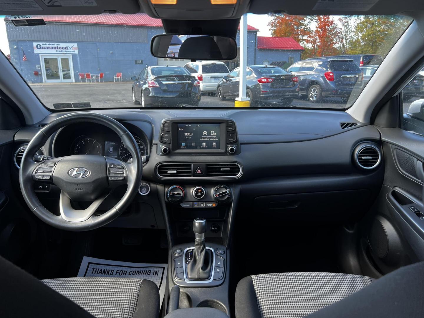 2019 White /Black Hyundai Kona SEL AWD (KM8K2CAA7KU) with an 2.0L I4 DOHC 16V engine, 6 Speed Automatic transmission, located at 547 E. Main St., Orwell, OH, 44076, (440) 437-5893, 41.535435, -80.847855 - This One Owner 2019 Hyundai Kona SEL AWD is a compact SUV that combines efficiency, safety, and technology features. Powered by a 2.0-liter I4 Atkinson engine coupled with a 6-speed automatic transmission, it delivers a commendable fuel efficiency of approximately 30 MPG on the highway. It is equipp - Photo#12