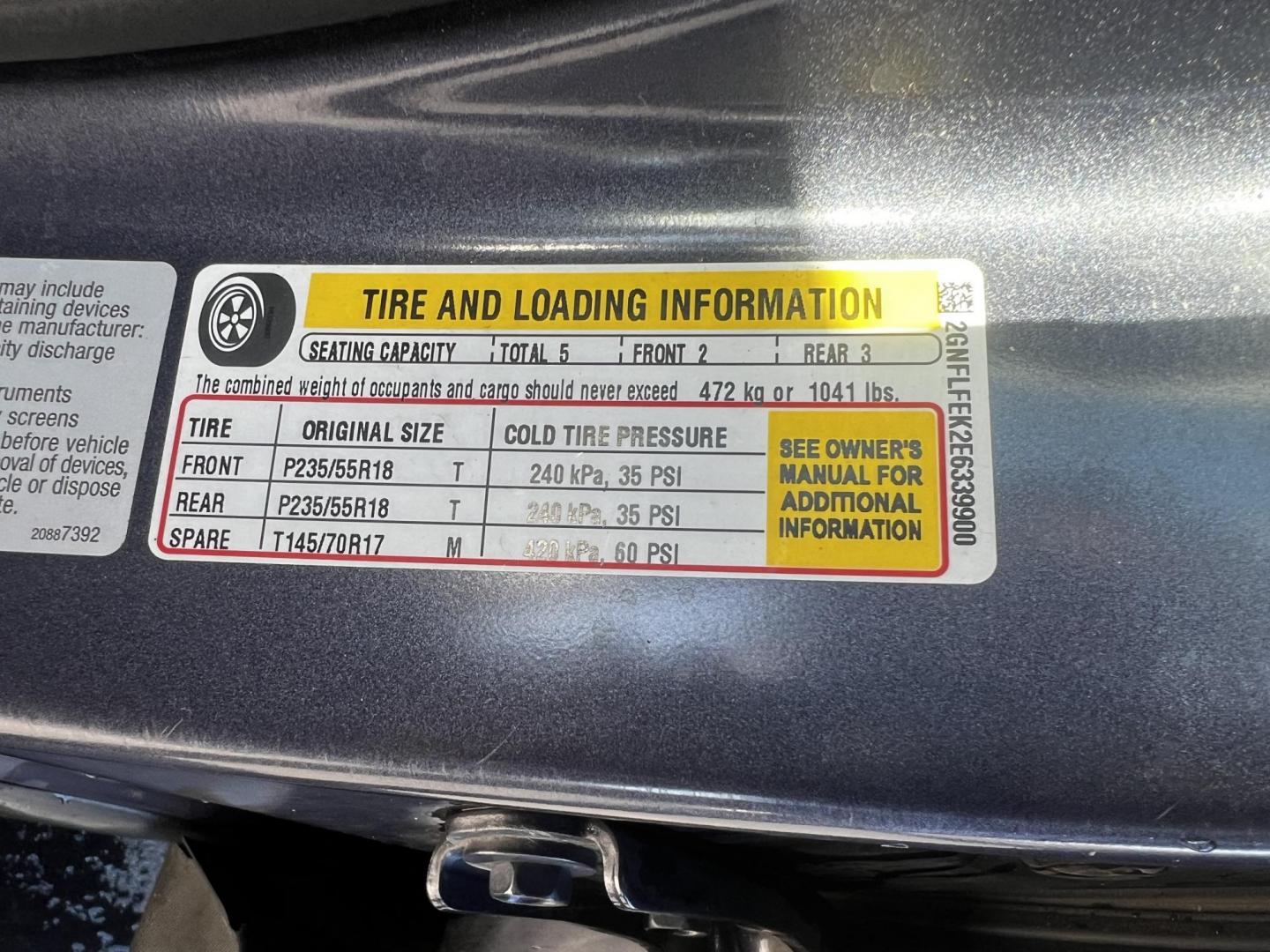 2014 Blue /Black Chevrolet Equinox 1LT AWD (2GNFLFEK2E6) with an 2.4L I4 DOHC 16V engine, 6-Speed Automatic transmission, located at 547 E. Main St., Orwell, OH, 44076, (440) 437-5893, 41.535435, -80.847855 - Photo#17