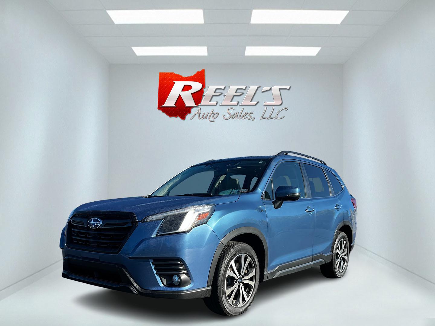 2022 Blue /Gray Subaru Forester Limited (JF2SKAPC3NH) with an 2.5L H4 SOHC 16V engine, Automatic transmission, located at 11115 Chardon Rd. , Chardon, OH, 44024, (440) 214-9705, 41.580246, -81.241943 - Photo#0