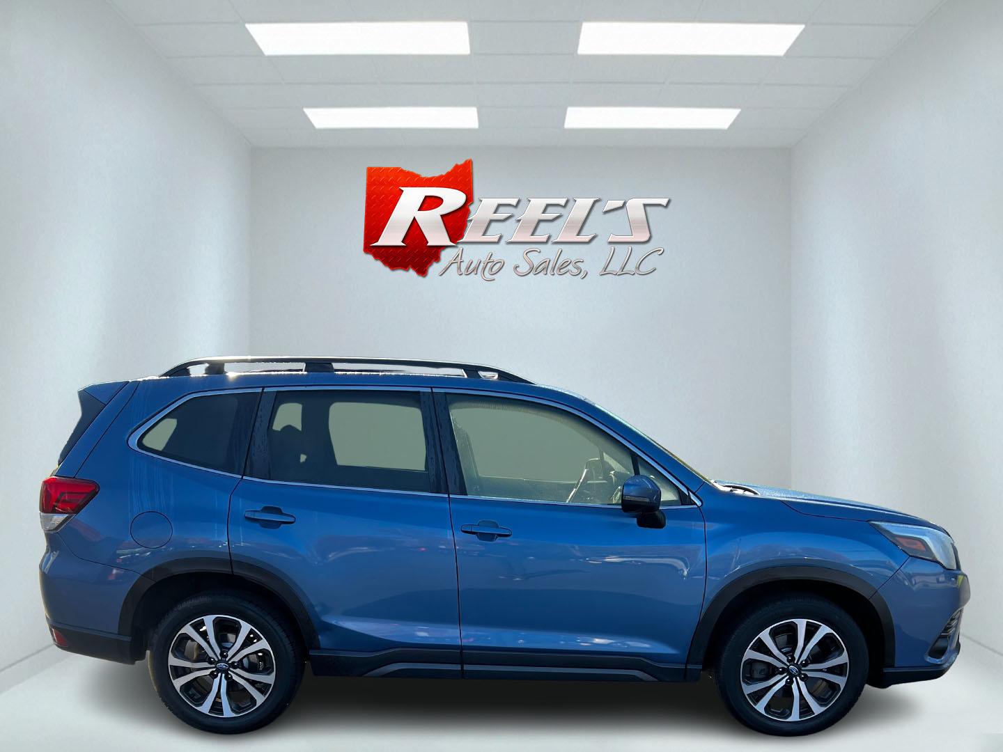2022 Blue /Gray Subaru Forester Limited (JF2SKAPC3NH) with an 2.5L H4 SOHC 16V engine, Automatic transmission, located at 11115 Chardon Rd. , Chardon, OH, 44024, (440) 214-9705, 41.580246, -81.241943 - Photo#4