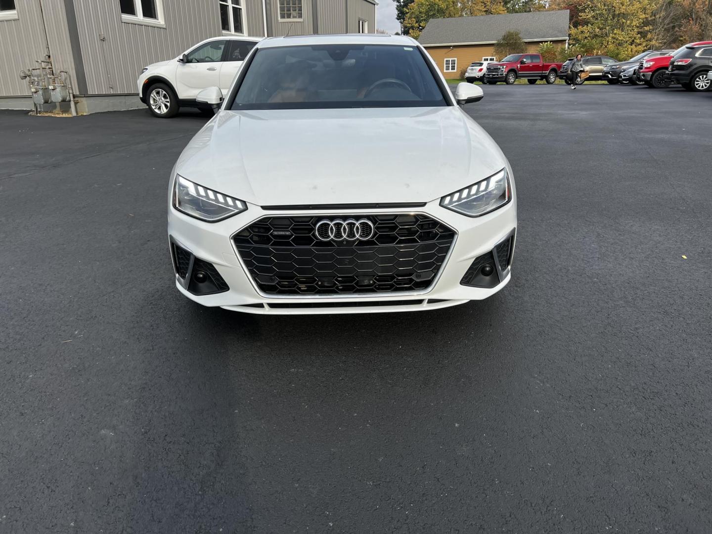 2021 White /Brown Audi A4 Premium Plus quattro (WAUEAAF4XMA) with an 2.0L I4 DOHC 16V TURBO engine, 7A transmission, located at 547 E. Main St., Orwell, OH, 44076, (440) 437-5893, 41.535435, -80.847855 - This One Owner 2021 Audi A4 Premium Plus S Line is equipped with a robust 2.0 I4 turbocharged engine and a 7-speed dual-clutch automatic transmission, allowing it to accelerate from 0 to 60 mph in 5.2 seconds, while achieving an impressive 31 MPG on the highway. This model is designed with advanced - Photo#2