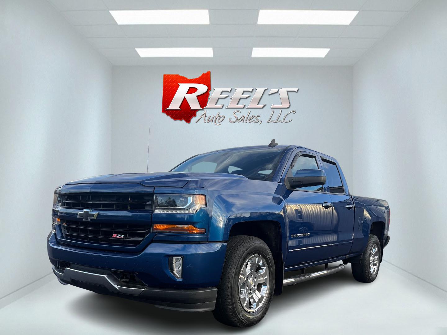 2017 Blue /Black Chevrolet Silverado 1500 LT Z71 Double Cab 4WD (1GCVKREC7HZ) with an 5.3L V8 OHV 16V engine, 6A transmission, located at 547 E. Main St., Orwell, OH, 44076, (440) 437-5893, 41.535435, -80.847855 - Photo#0