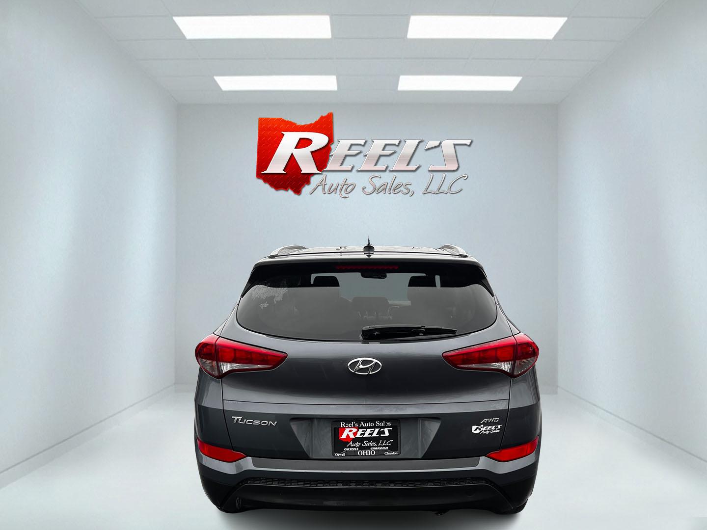 2017 Gray /Black Hyundai Tucson SE w/Popular Package AWD (KM8J3CA43HU) with an 2.0L I4 DOHC 16V engine, 6 Speed Auto transmission, located at 11115 Chardon Rd. , Chardon, OH, 44024, (440) 214-9705, 41.580246, -81.241943 - This 2017 Hyundai Tucson SE AWD is a well-rounded compact SUV that offers a balance of efficiency, technology, and functionality. Powered by a 2.0 I4 GDI engine and equipped with a 6-speed automatic transmission, it provides a commendable fuel efficiency of 26 MPG on the highway. This vehicle includ - Photo#16
