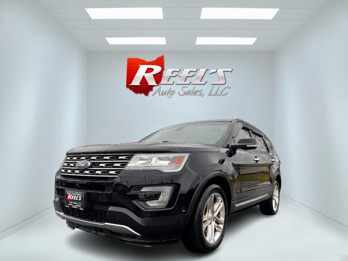 2016 Black /Black Ford Explorer Limited 4WD (1FM5K8F89GG) with an 3.5L V6 DOHC 24V engine, 6-Speed Automatic transmission, located at 547 E. Main St., Orwell, OH, 44076, (440) 437-5893, 41.535435, -80.847855 - This 2016 Ford Explorer Limited 4WD is a versatile SUV powered by a 3.5-liter V6 engine and a 6-speed automatic transmission. It offers a spacious and luxurious interior with leather upholstery, heated and cooled front seats, and power-folding third-row seats for added convenience. This vehicle is w - Photo#0
