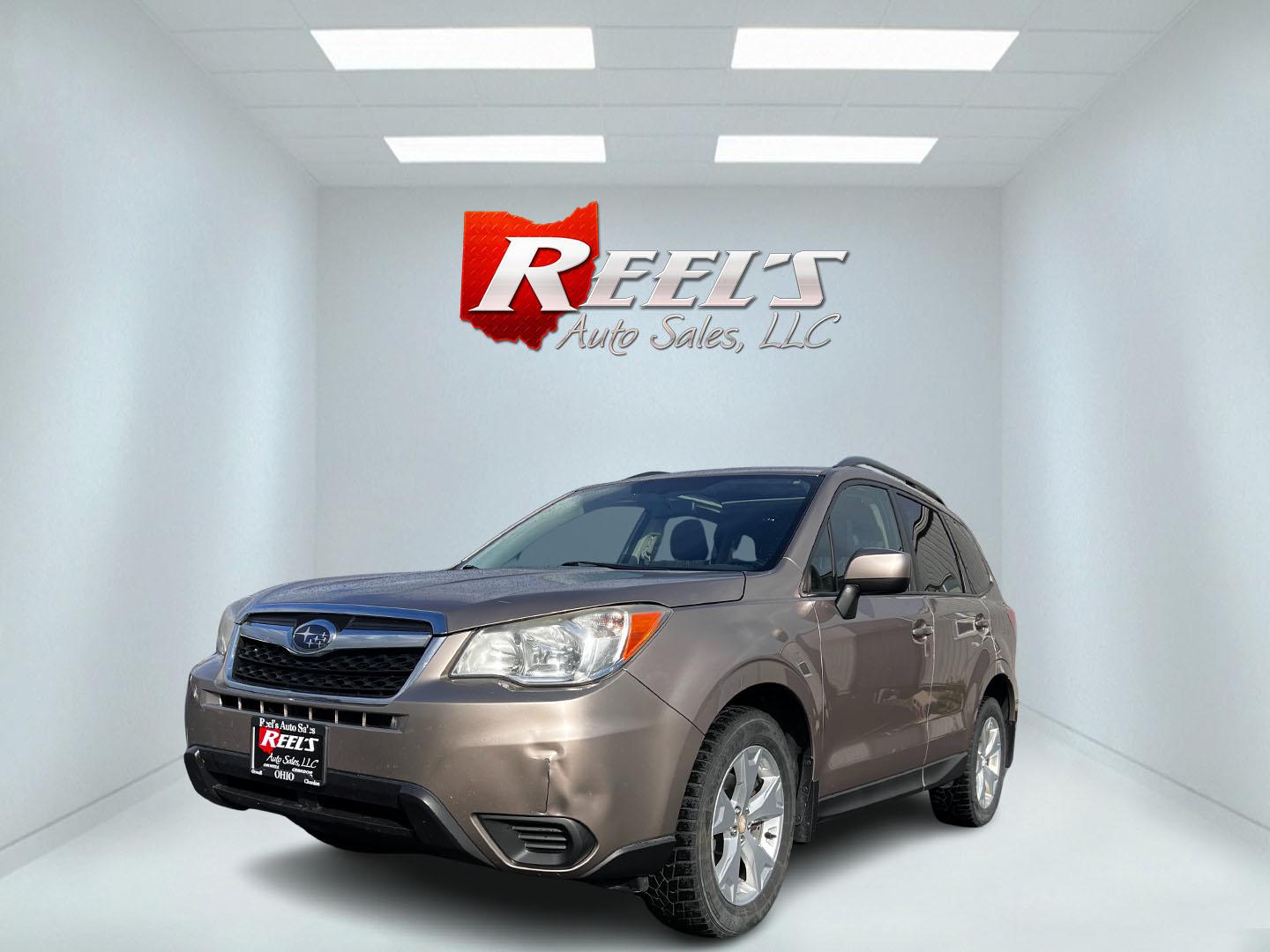 2015 Brown /Black Subaru Forester 2.5i Premium (JF2SJADC5FH) with an 2.5L H4 SOHC 16V engine, Automatic transmission, located at 11115 Chardon Rd. , Chardon, OH, 44024, (440) 214-9705, 41.580246, -81.241943 - Photo#0