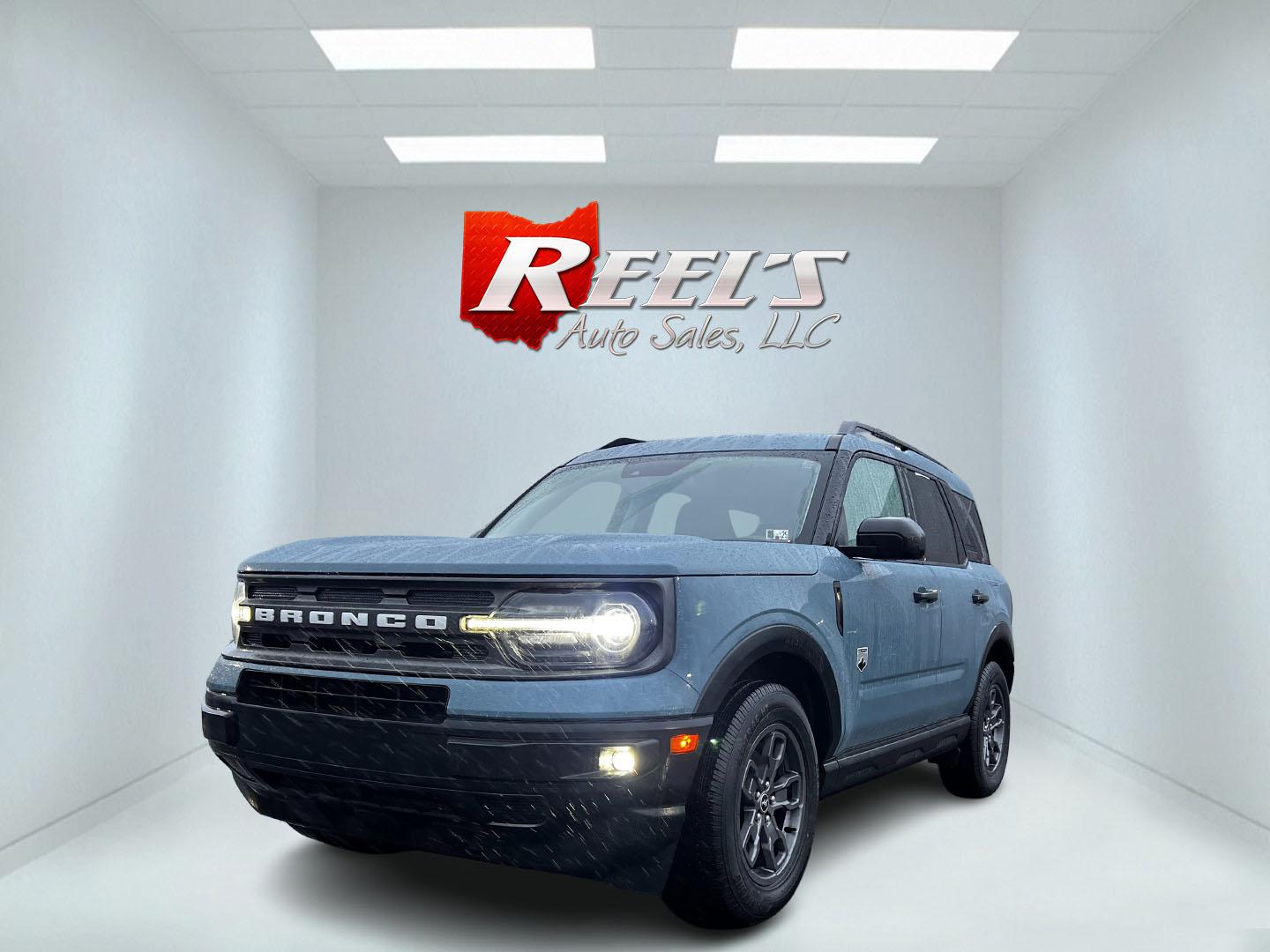 2021 Blue /Black Ford Bronco Sport Big Bend (3FMCR9B62MR) with an 1.5L I3 DOHC 16V TURBO engine, 8A transmission, located at 547 E. Main St., Orwell, OH, 44076, (440) 437-5893, 41.535435, -80.847855 - This One Owner 2021 Ford Bronco Sport Big Bend is a versatile SUV featuring a 1.5-liter I3 EcoBoost engine paired with an 8-speed automatic transmission, delivering 28 MPG on the highway. It's equipped with G.O.A.T. Modes (Go Over Any Terrain) for enhanced off-road capabilities, catering to adventur - Photo#0