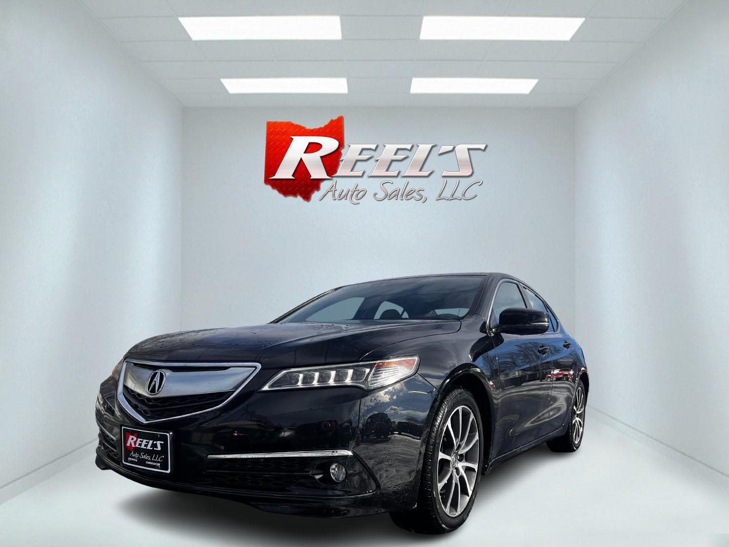 2015 Black /Brown Acura TLX 9-Spd AT SH-AWD w/Advance Package (19UUB3F7XFA) with an 3.5L V6 SOHC 24V engine, 9-Speed Automatic transmission, located at 547 E. Main St., Orwell, OH, 44076, (440) 437-5893, 41.535435, -80.847855 - This 2015 Acura TLX SH-AWD is a sleek, luxury sedan driven by a 3.5 V6 engine and supported by a 9-speed automatic transmission. It offers a powerful performance with 290 HP and fuel efficiency with 31 MPG on the highway. Its LED headlights ensure clear visibility, while its leather interior, power - Photo#0