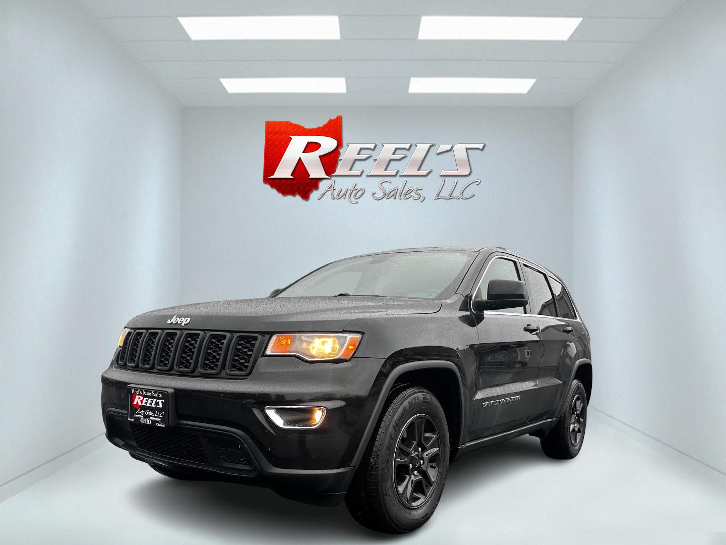 2017 Black /Black Jeep Grand Cherokee Laredo E 4WD (1C4RJFAG7HC) with an 3.6L V6 DOHC 24V engine, 8A transmission, located at 547 E. Main St., Orwell, OH, 44076, (440) 437-5893, 41.535435, -80.847855 - This 2017 Jeep Grand Cherokee Laredo E 4WD is a solid choice for those seeking a reliable and feature-rich SUV. It comes with a 3.6-liter V6 engine paired with an 8-speed automatic transmission, providing a smooth and capable driving experience. This SUV features a power driver's seat for personaliz - Photo#0