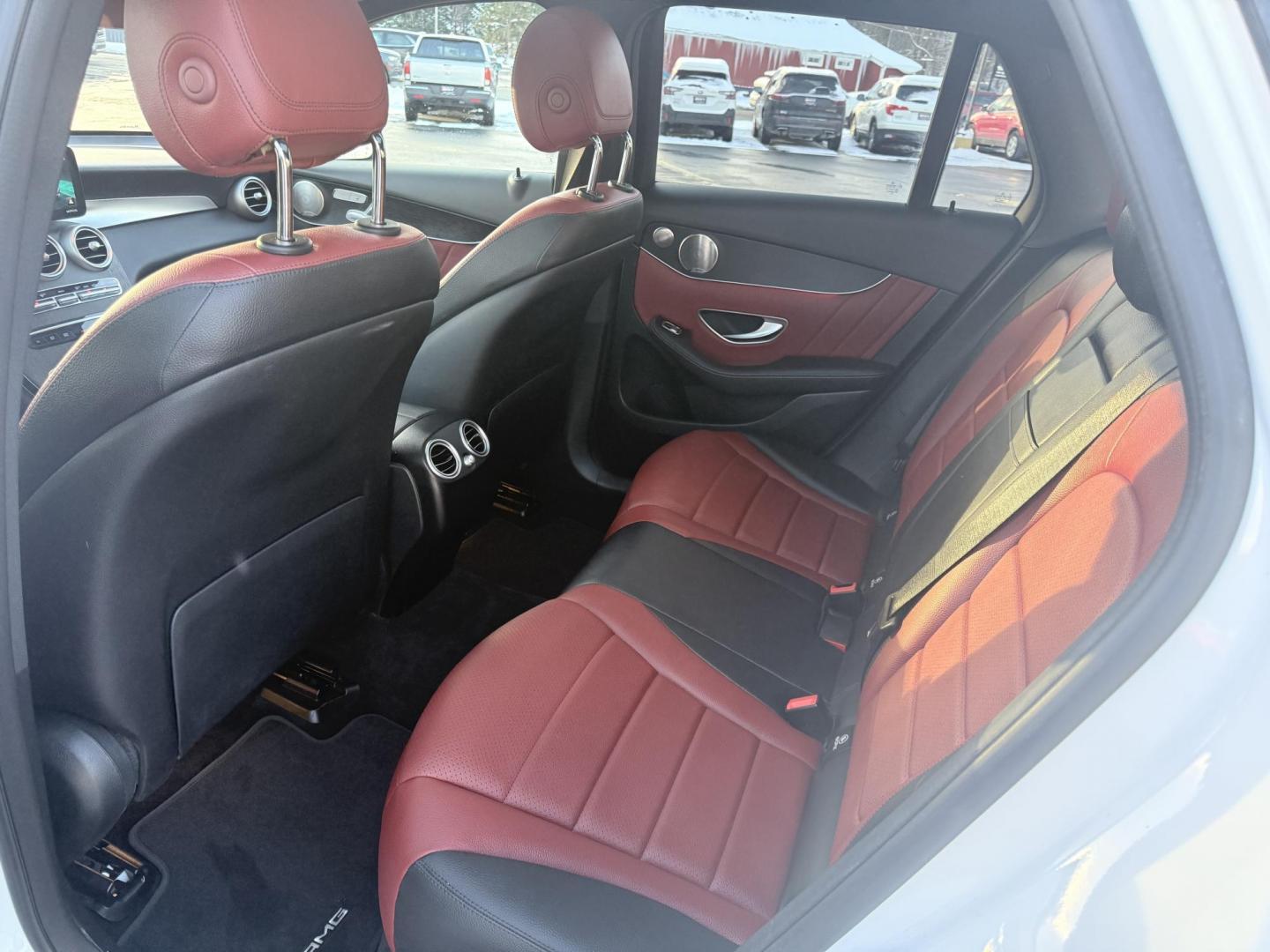 2021 White /Red Mercedes-Benz GLC-Class GLC300 4MATIC (W1N0G8EB4MF) with an 2.0L I4 DOHC 16V TURBO engine, 9A transmission, located at 11115 Chardon Rd. , Chardon, OH, 44024, (440) 214-9705, 41.580246, -81.241943 - Photo#36