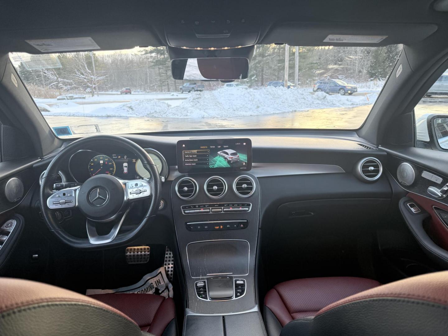 2021 White /Red Mercedes-Benz GLC-Class GLC300 4MATIC (W1N0G8EB4MF) with an 2.0L I4 DOHC 16V TURBO engine, 9A transmission, located at 11115 Chardon Rd. , Chardon, OH, 44024, (440) 214-9705, 41.580246, -81.241943 - Photo#16