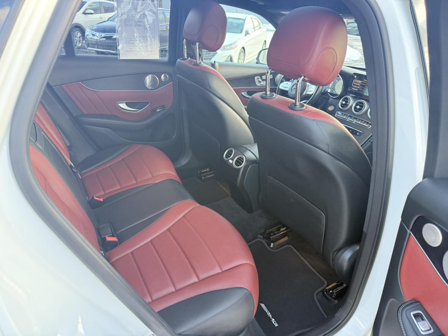 2021 White /Red Mercedes-Benz GLC-Class GLC300 4MATIC (W1N0G8EB4MF) with an 2.0L I4 DOHC 16V TURBO engine, 9A transmission, located at 11115 Chardon Rd. , Chardon, OH, 44024, (440) 214-9705, 41.580246, -81.241943 - Photo#41