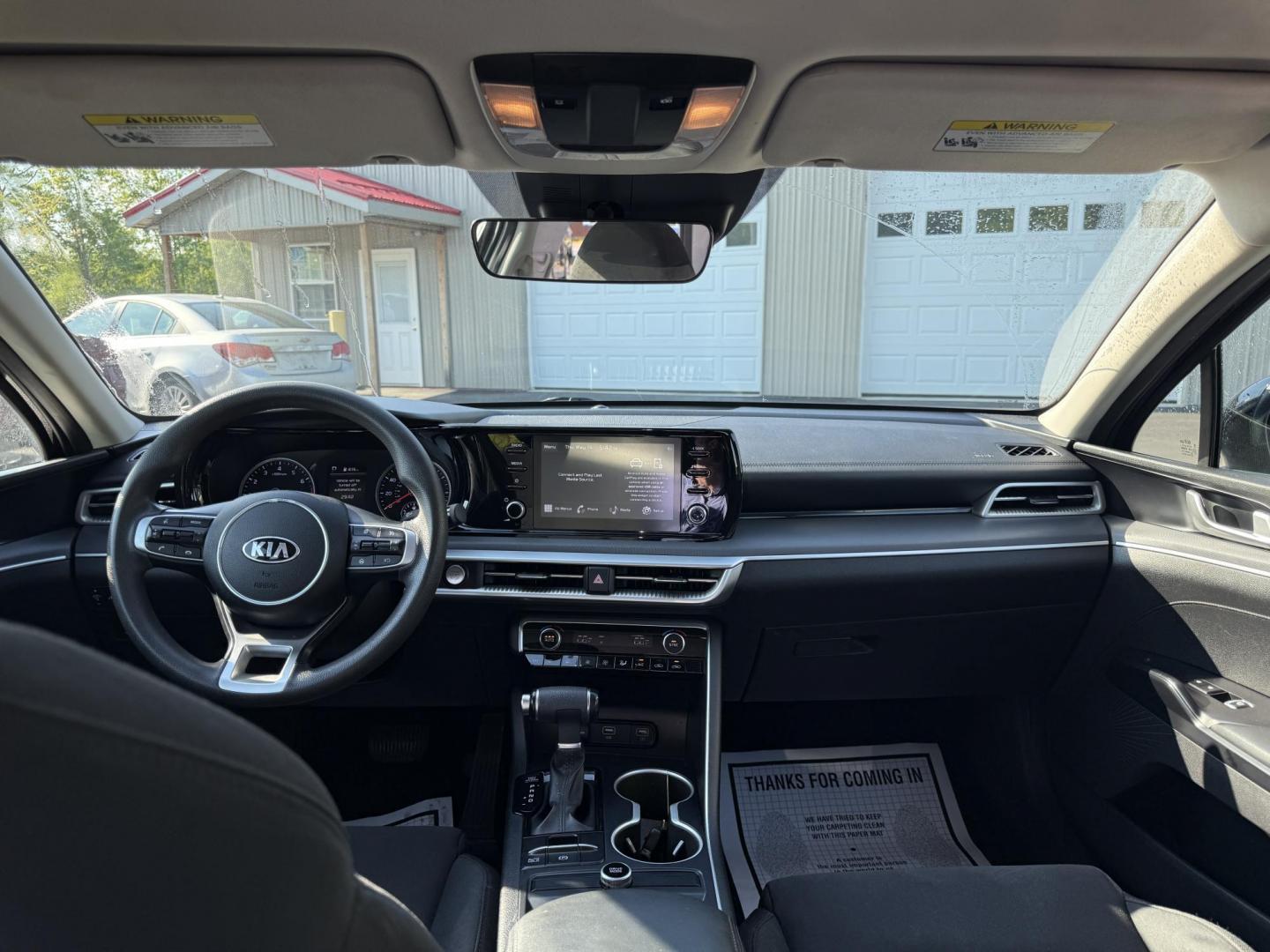 2021 Black /Black Kia K5 LXS (5XXG14J2XMG) with an 1.6L I4 DOHC 16V TURBO engine, 8-Speed Automatic transmission, located at 547 E. Main St., Orwell, OH, 44076, (440) 437-5893, 41.535435, -80.847855 - This 2021 Kia K5 LXS is a midsize sedan that combines style with a range of advanced features. It is powered by a 1.6-liter Turbocharged Inline-4 GDI engine paired with an 8-speed automatic transmission, delivering impressive fuel efficiency of 37 MPG on the highway. This vehicle comes equipped with - Photo#13