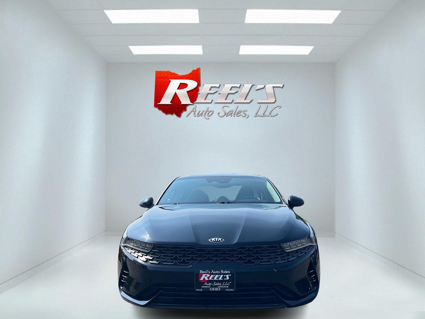 2021 Black /Black Kia K5 LXS (5XXG14J2XMG) with an 1.6L I4 DOHC 16V TURBO engine, 8-Speed Automatic transmission, located at 547 E. Main St., Orwell, OH, 44076, (440) 437-5893, 41.535435, -80.847855 - This 2021 Kia K5 LXS is a midsize sedan that combines style with a range of advanced features. It is powered by a 1.6-liter Turbocharged Inline-4 GDI engine paired with an 8-speed automatic transmission, delivering impressive fuel efficiency of 37 MPG on the highway. This vehicle comes equipped with - Photo#1