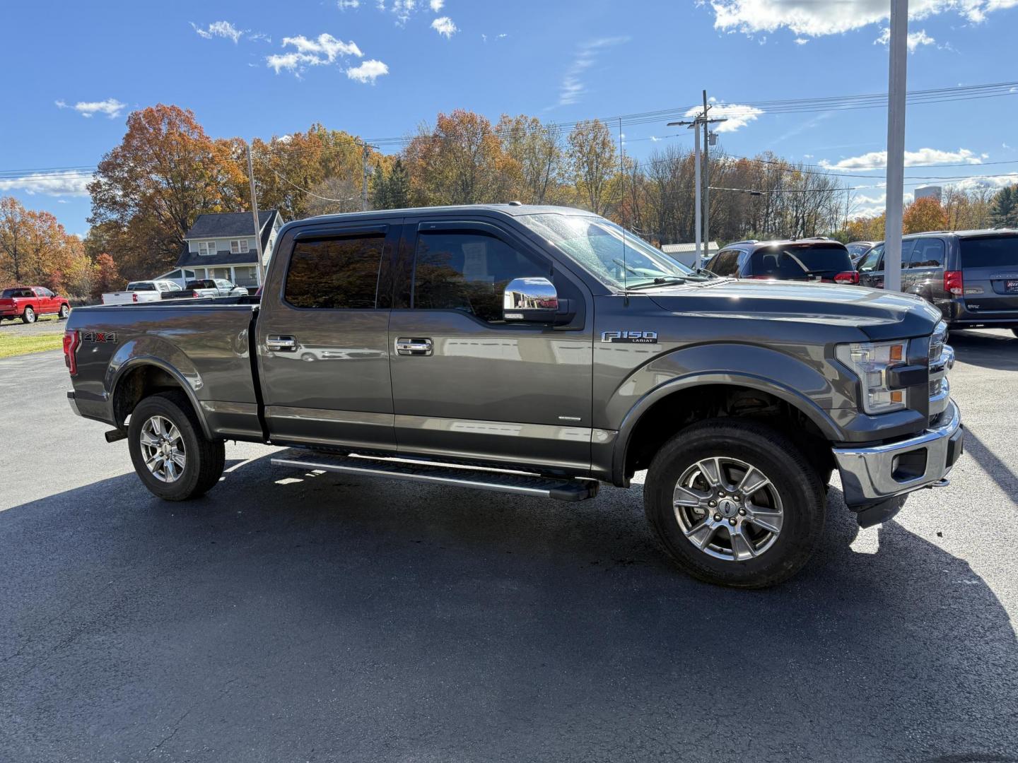 2016 Gray /Black Ford F-150 Lariat SuperCrew 6.5-ft. Bed 4WD (1FTFW1EG7GK) with an 3.5 V6 TWIN TURBO engine, 6 Speed Automatic transmission, located at 547 E. Main St., Orwell, OH, 44076, (440) 437-5893, 41.535435, -80.847855 - 2016 Ford F-150 Lariat Crew Cab 4WD – Unmatched Power, Premium Comfort, and Advanced Technology Experience the perfect blend of strength, luxury, and innovation with this 2016 Ford F-150 Lariat Crew Cab 4WD. Equipped with a commanding 3.5L Twin Turbo EcoBoost V6 engine producing 365 HP and 420 - Photo#3