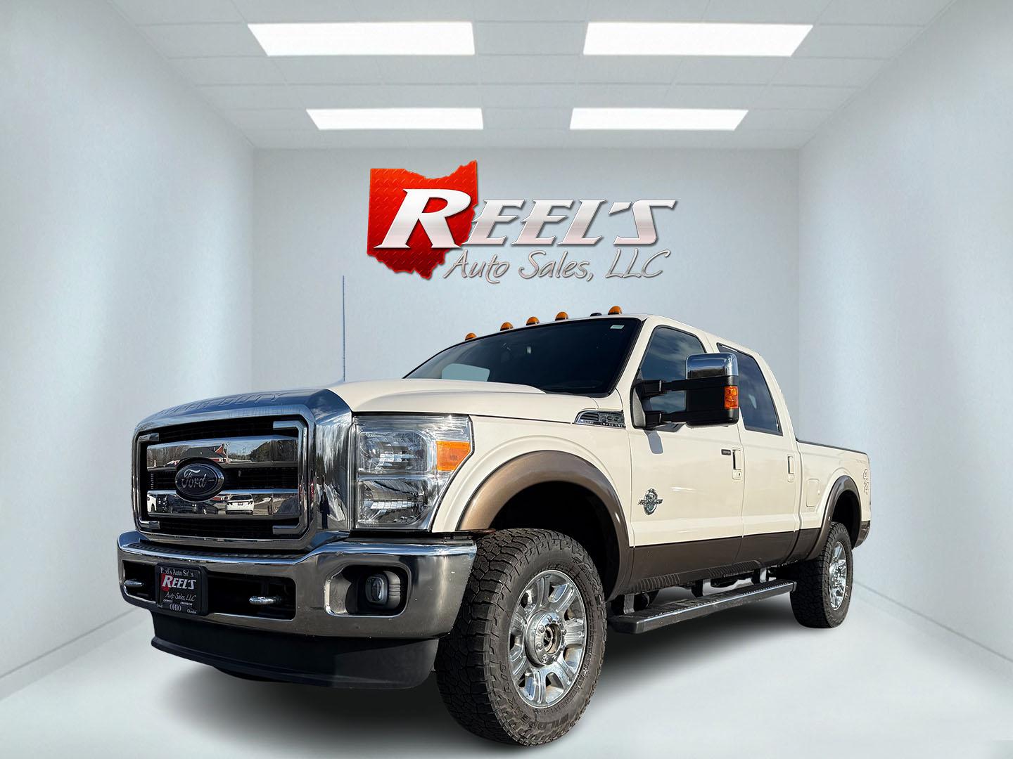 2016 White /Black Ford F-350 SD Lariat Crew Cab 4WD (1FT8W3BT5GE) with an 6.7L V8 OHV 16V DIESEL engine, 6-Speed Automatic transmission, located at 11115 Chardon Rd. , Chardon, OH, 44024, (440) 214-9705, 41.580246, -81.241943 - Photo#0