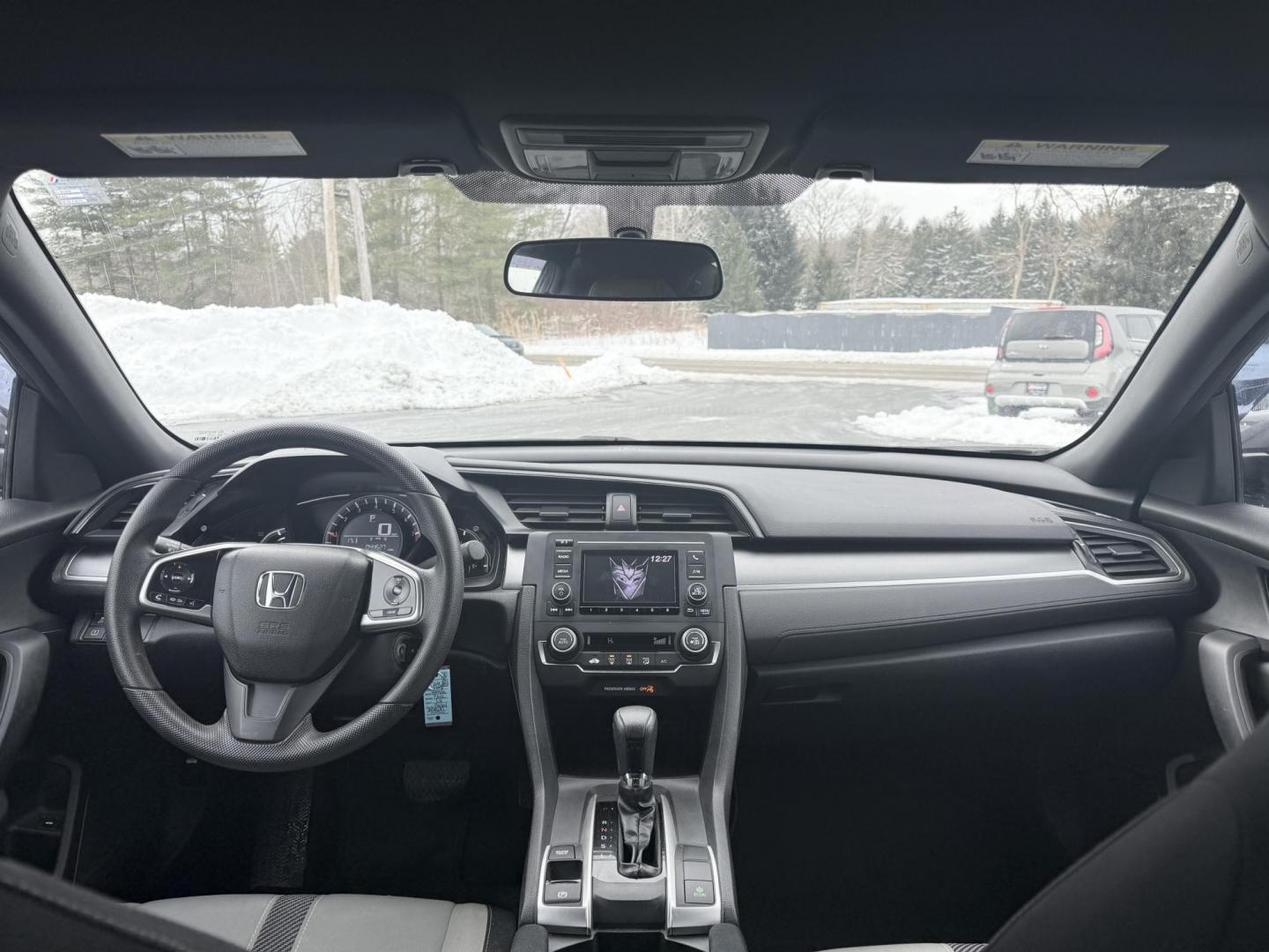 2018 Gray /Black Honda Civic LX Coupe CVT (2HGFC4B51JH) with an 2.0L I4 DOHC 16V engine, Automatic transmission, located at 547 E. Main St., Orwell, OH, 44076, (440) 437-5893, 41.535435, -80.847855 - This 2018 Honda Civic LX Coupe boasts a fuel-efficient 2.0L I4 Earthdreams engine achieving 39 MPG on the highway, and comes well-equipped with modern conveniences like a backup camera and a 5.0-inch center screen, making it a practical and reliable choice. This Honda is fully serviced, comes with a - Photo#13